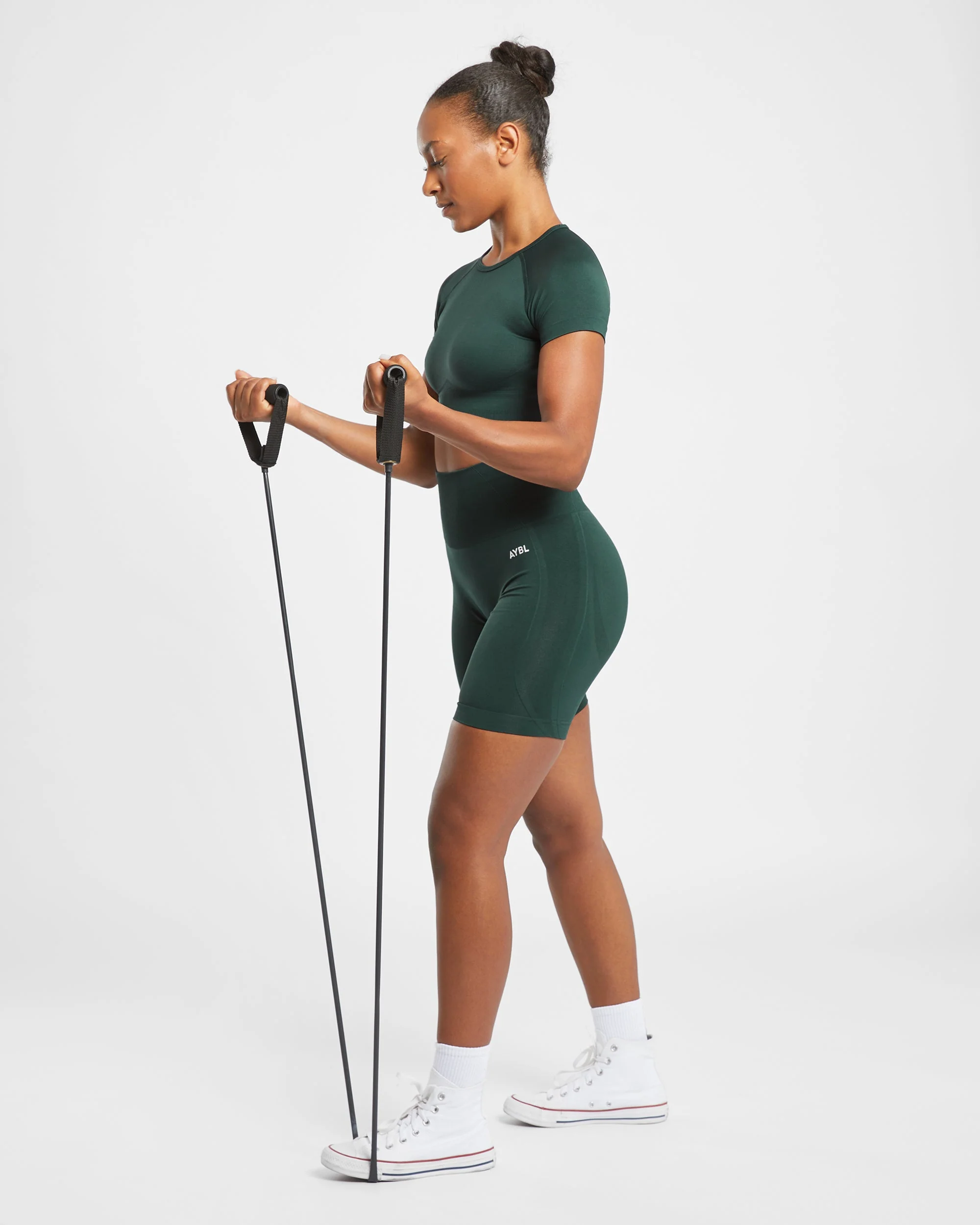 Empower Seamless Cycling Shorts - Dark Green - Image 7