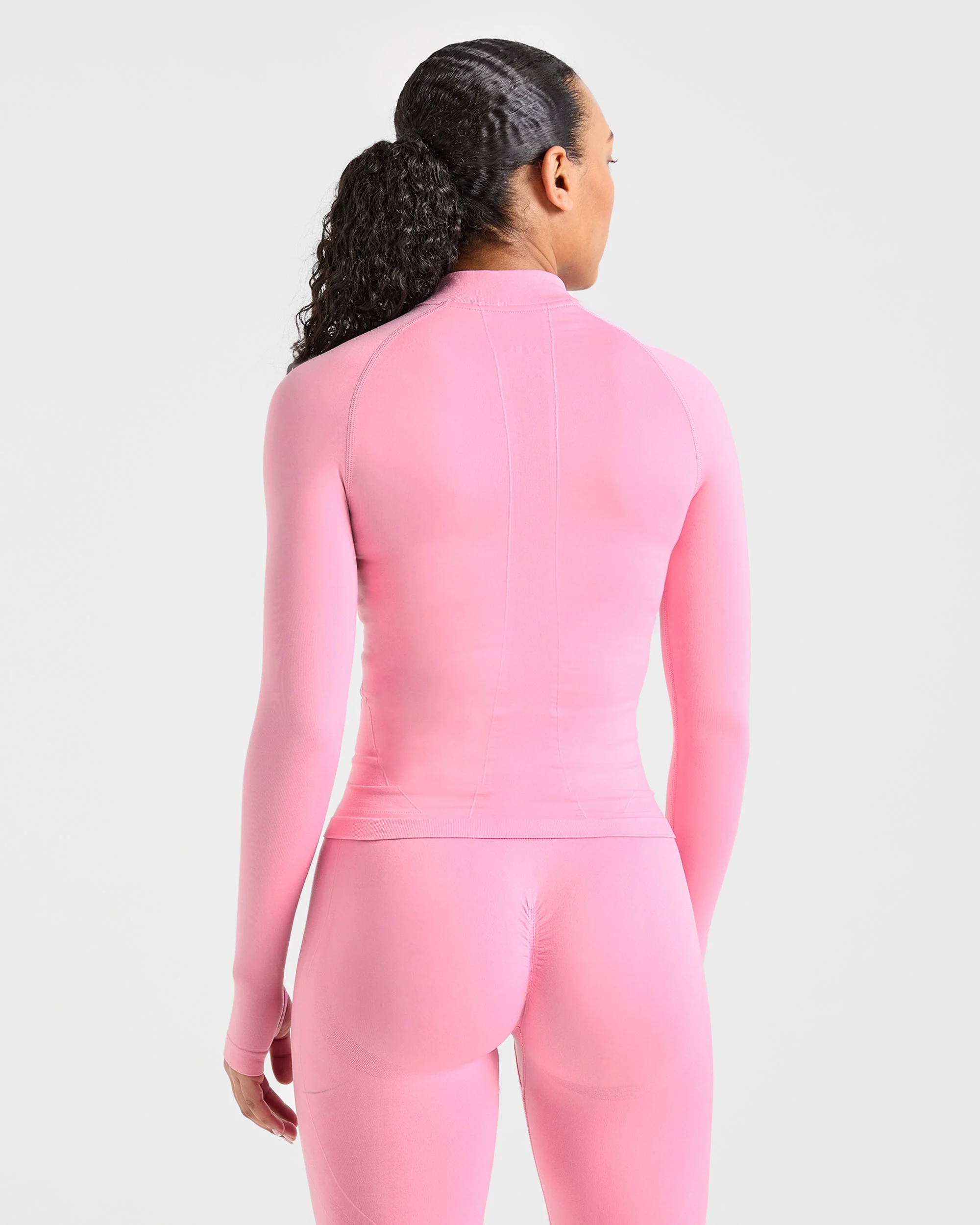 Empower Seamless Full Zip Jacket - Baby Pink - Image 2