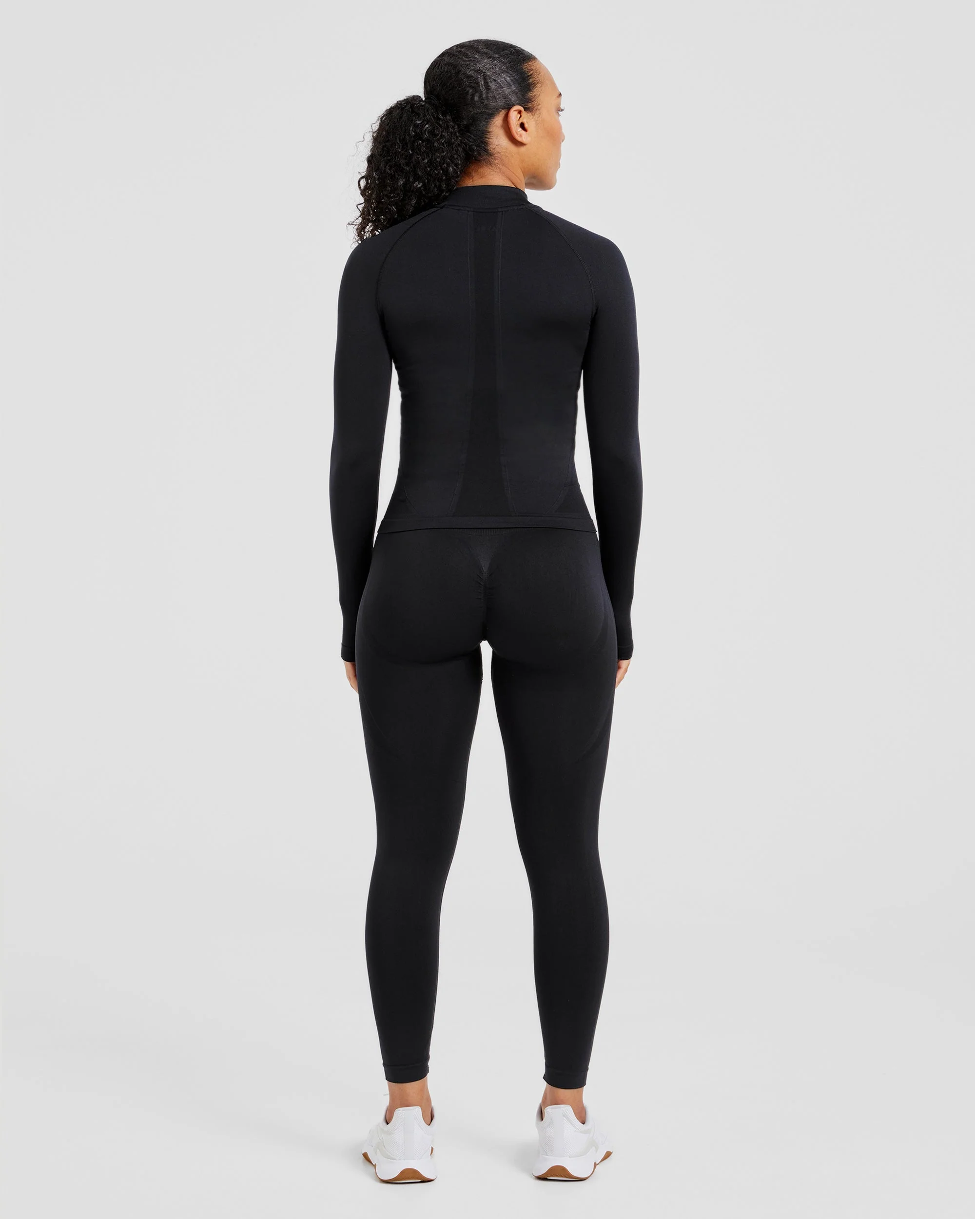 Empower Seamless Full Zip Jacket - Black - Image 4