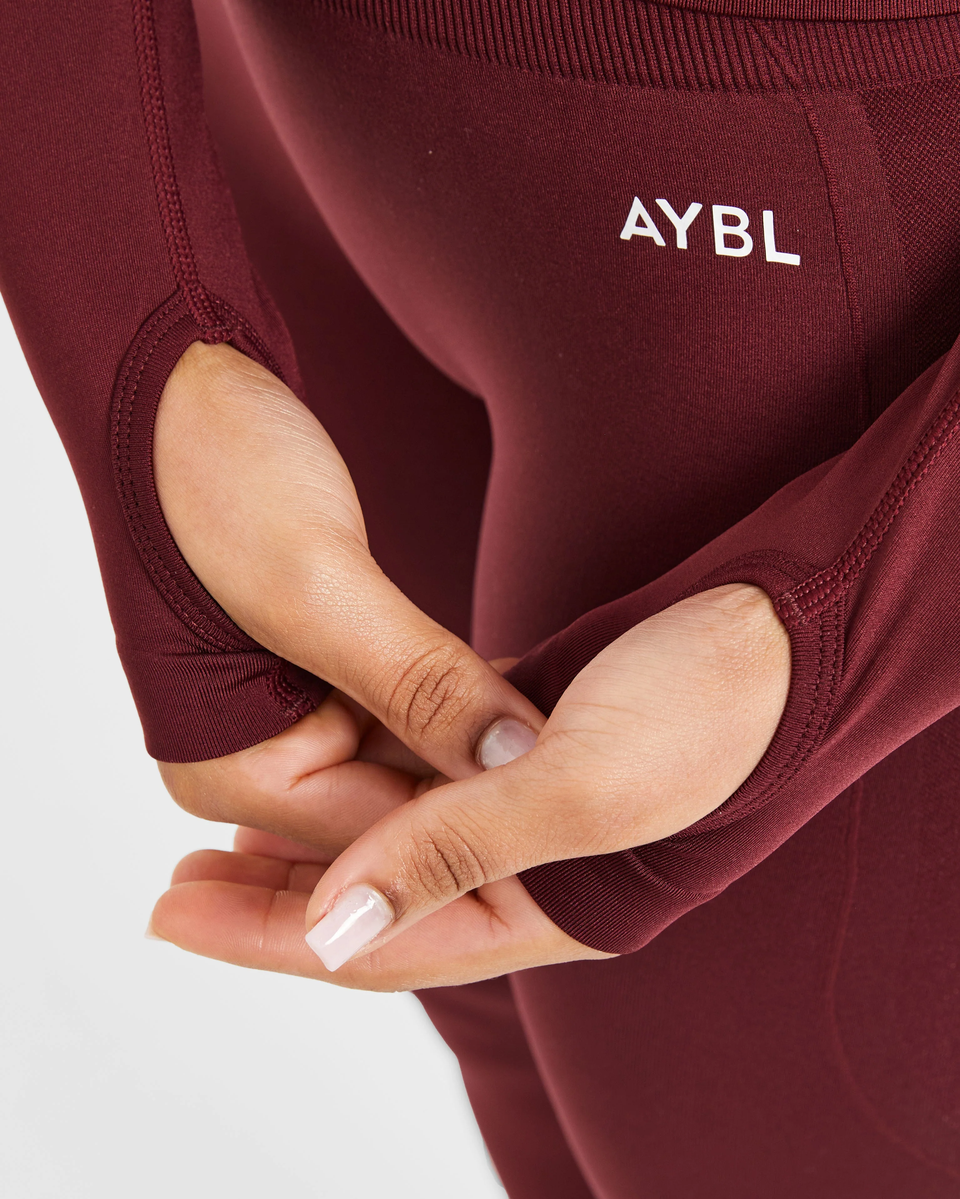 Empower Seamless Full Zip Jacket - Red Wine - Image 6