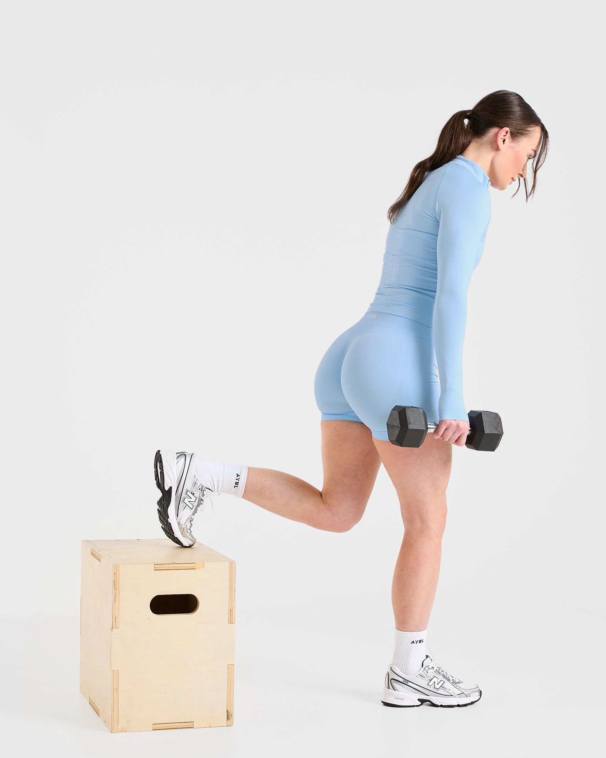 Empower Seamless Full Zip Jacket - Sky Blue - Image 8