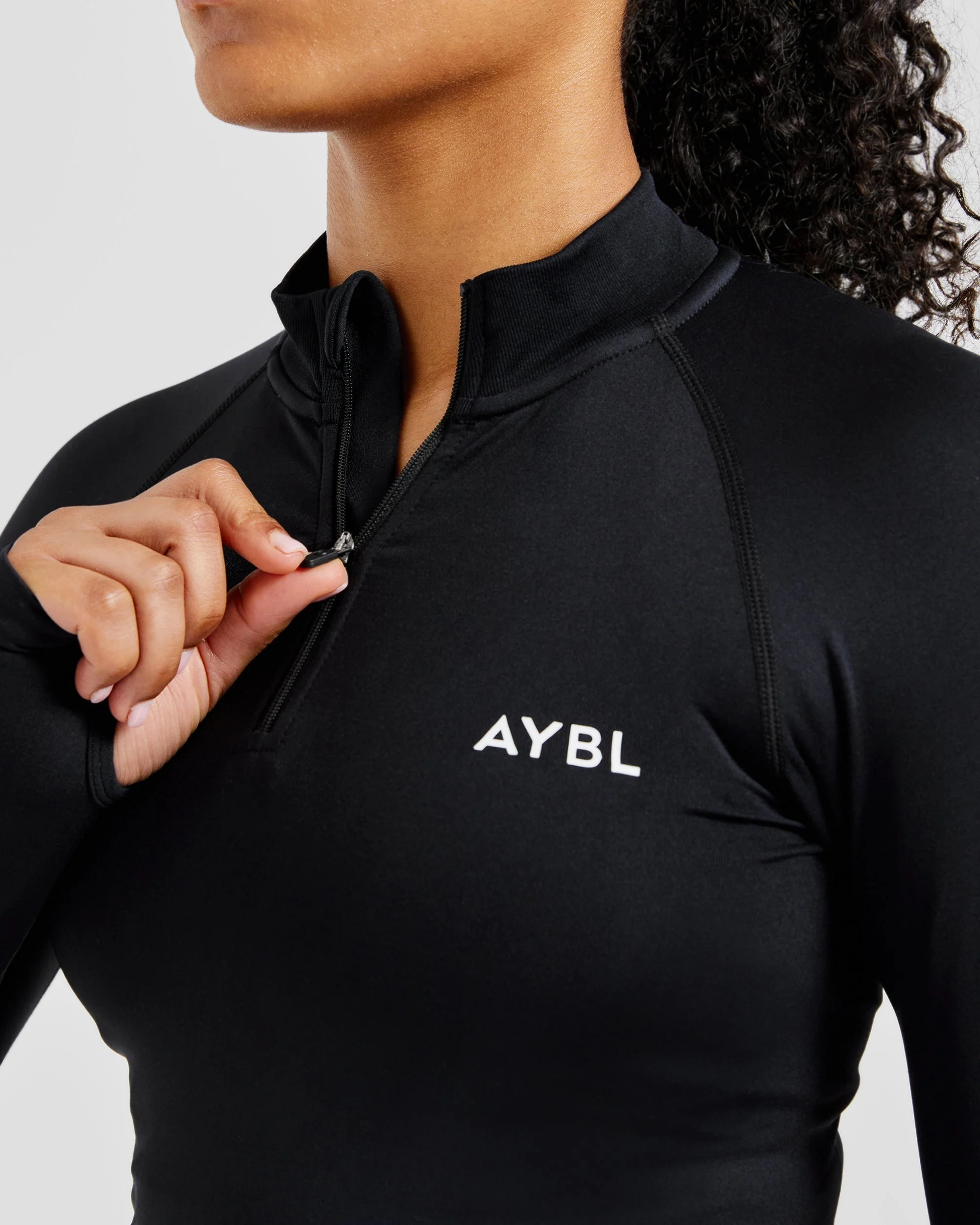 Empower Seamless 1/2 Zip Jacket - Black - Image 6
