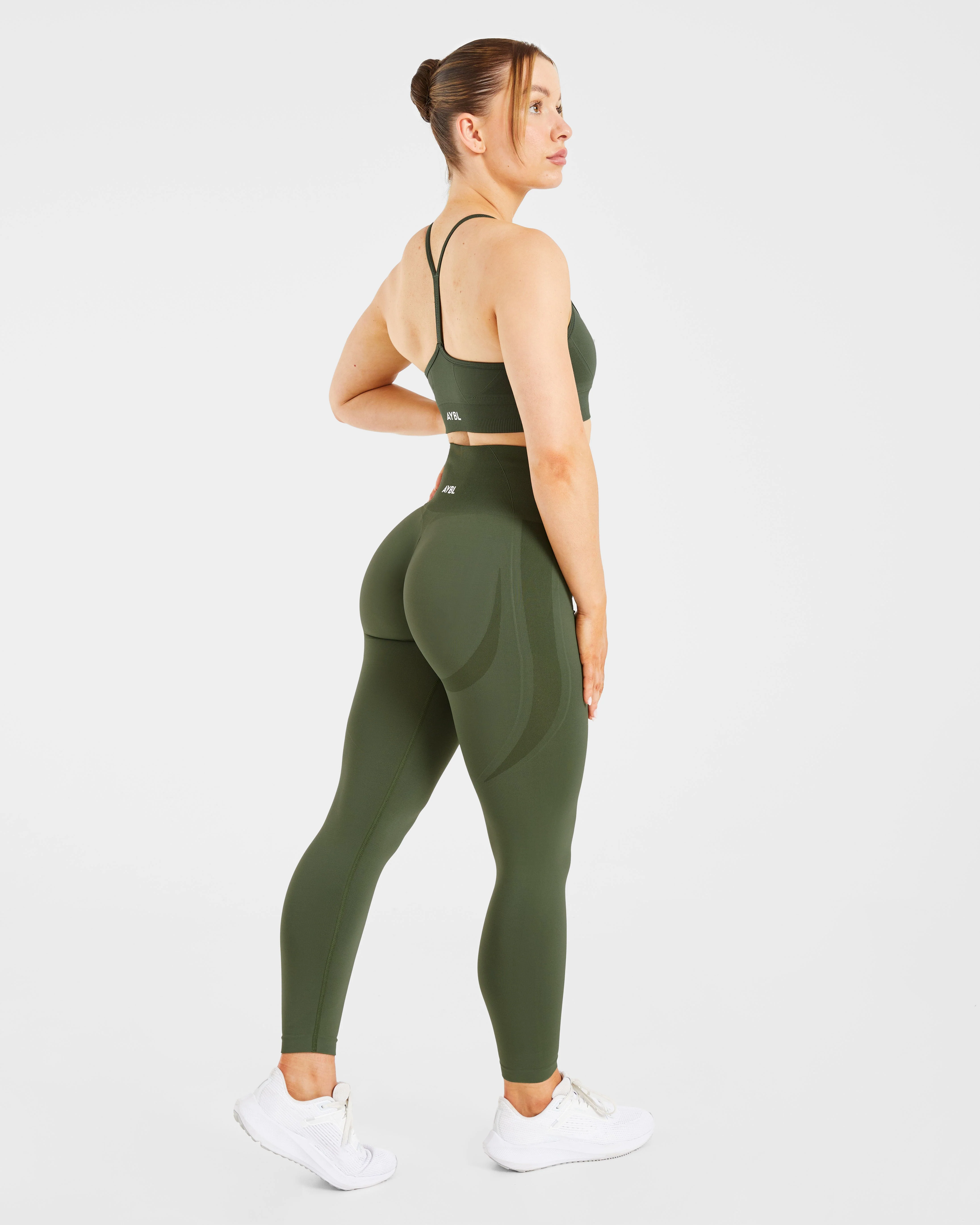 Empower Seamless Leggings - Khaki Green - Image 4