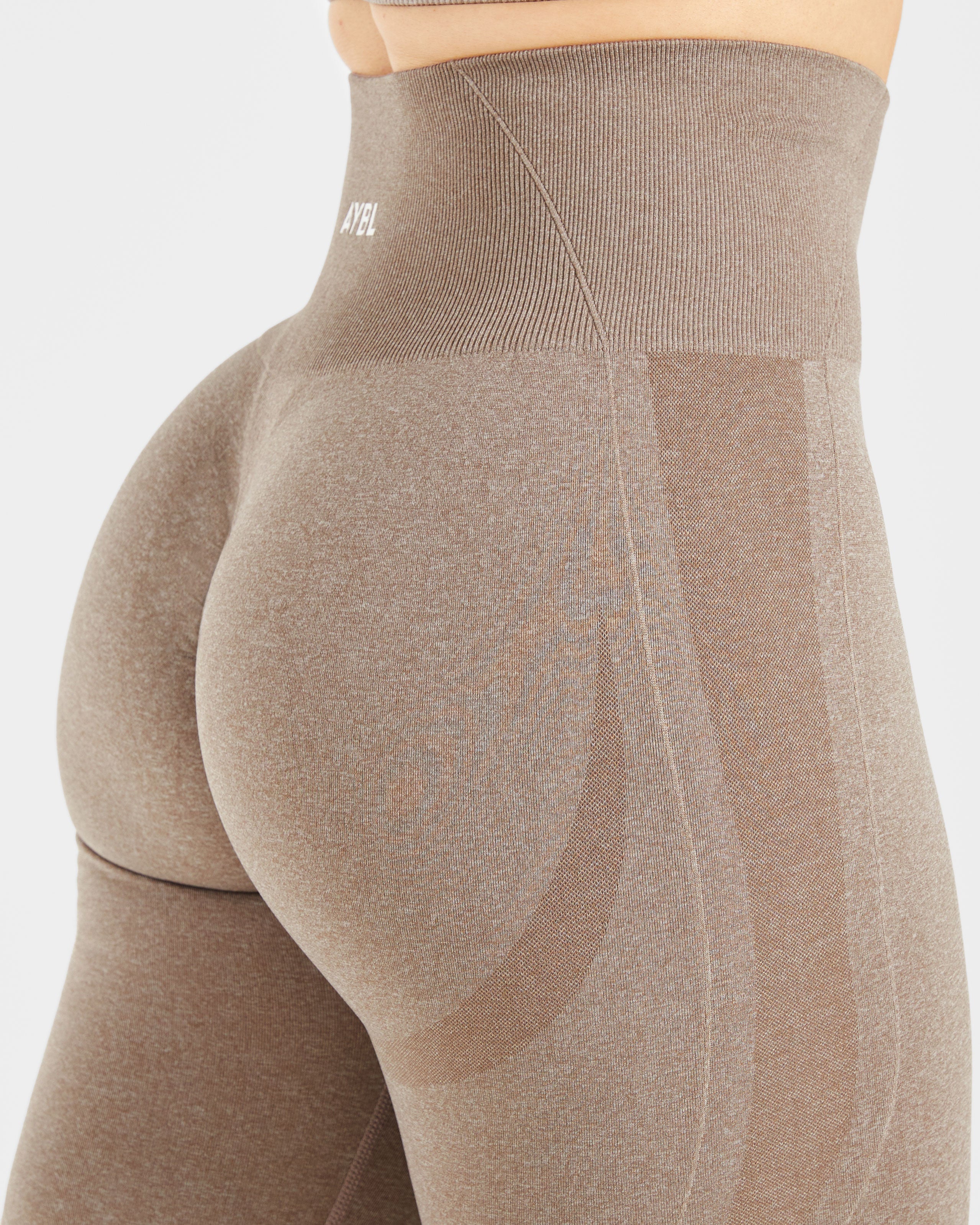 Empower Seamless Leggings - Taupe Marl - Image 6