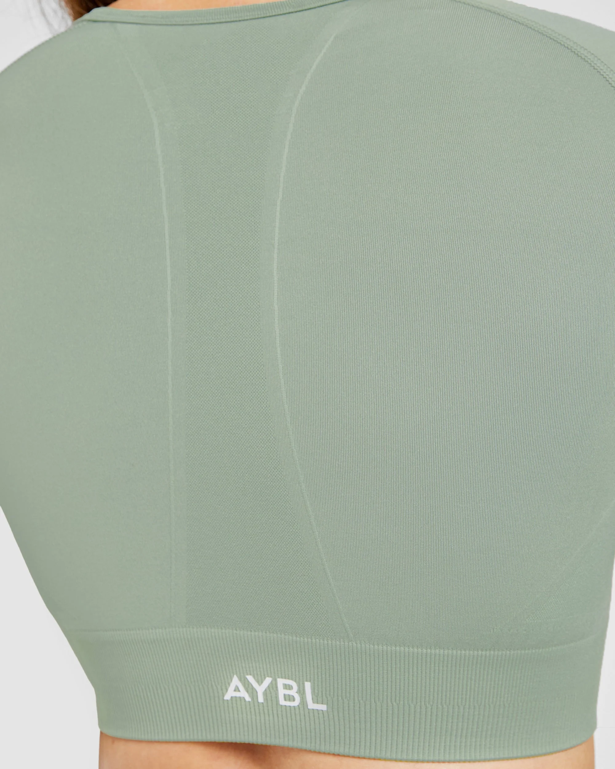 Empower Seamless Long Sleeve Crop Top - Grove Green - Image 6