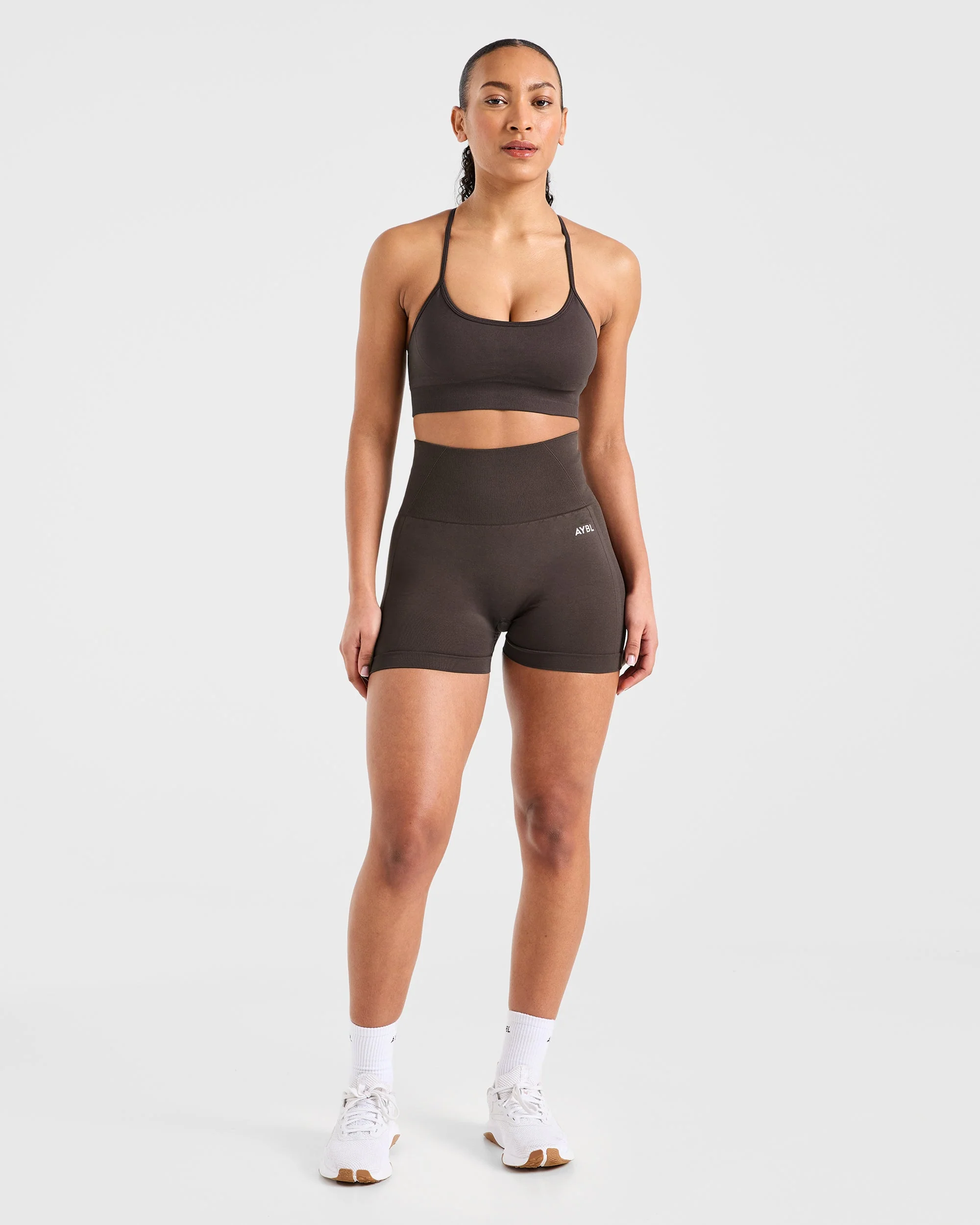 Empower Seamless Shorts - Cocoa Brown - Image 3