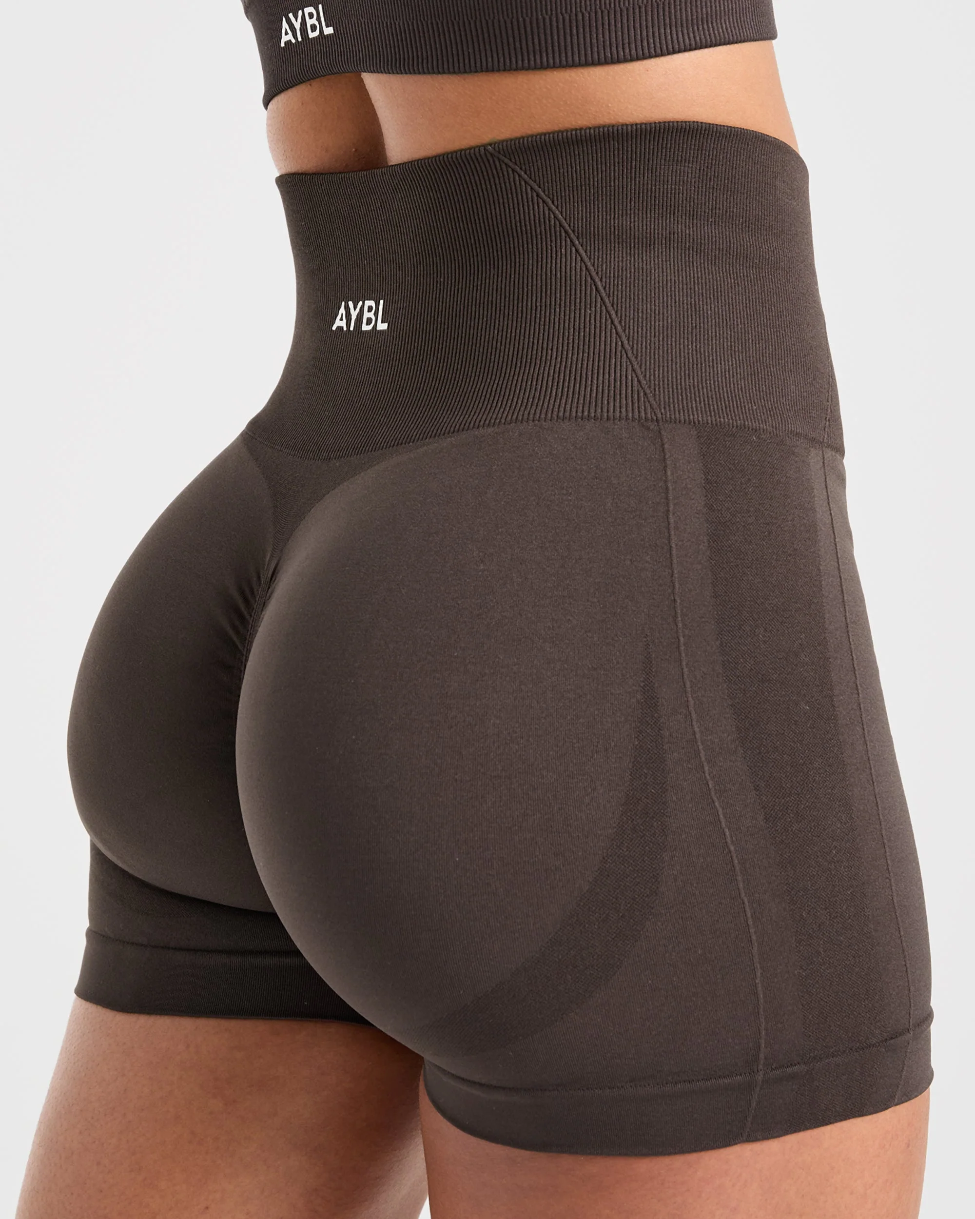 Empower Seamless Shorts - Cocoa Brown - Image 6