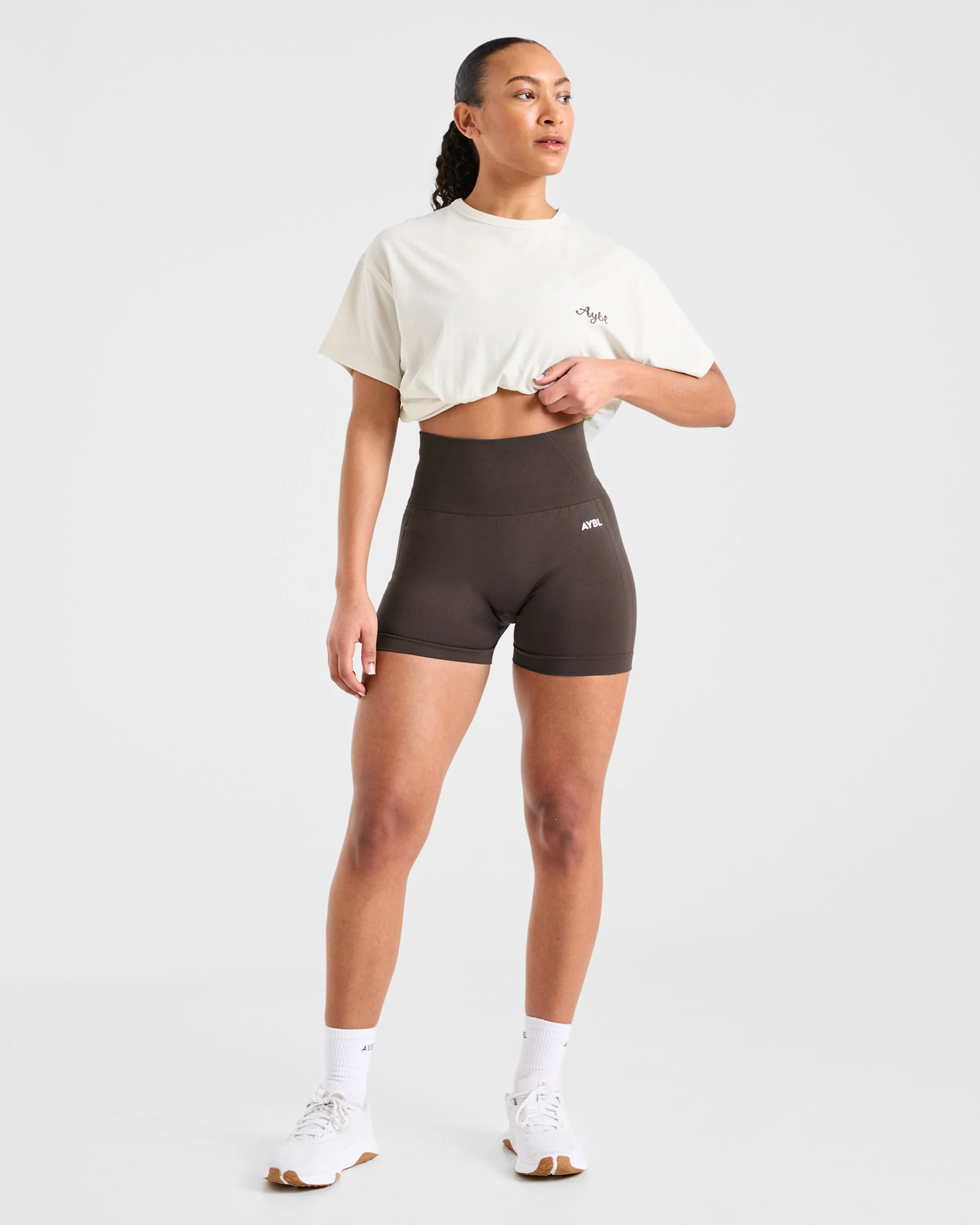 Empower Seamless Shorts - Cocoa Brown - Image 8
