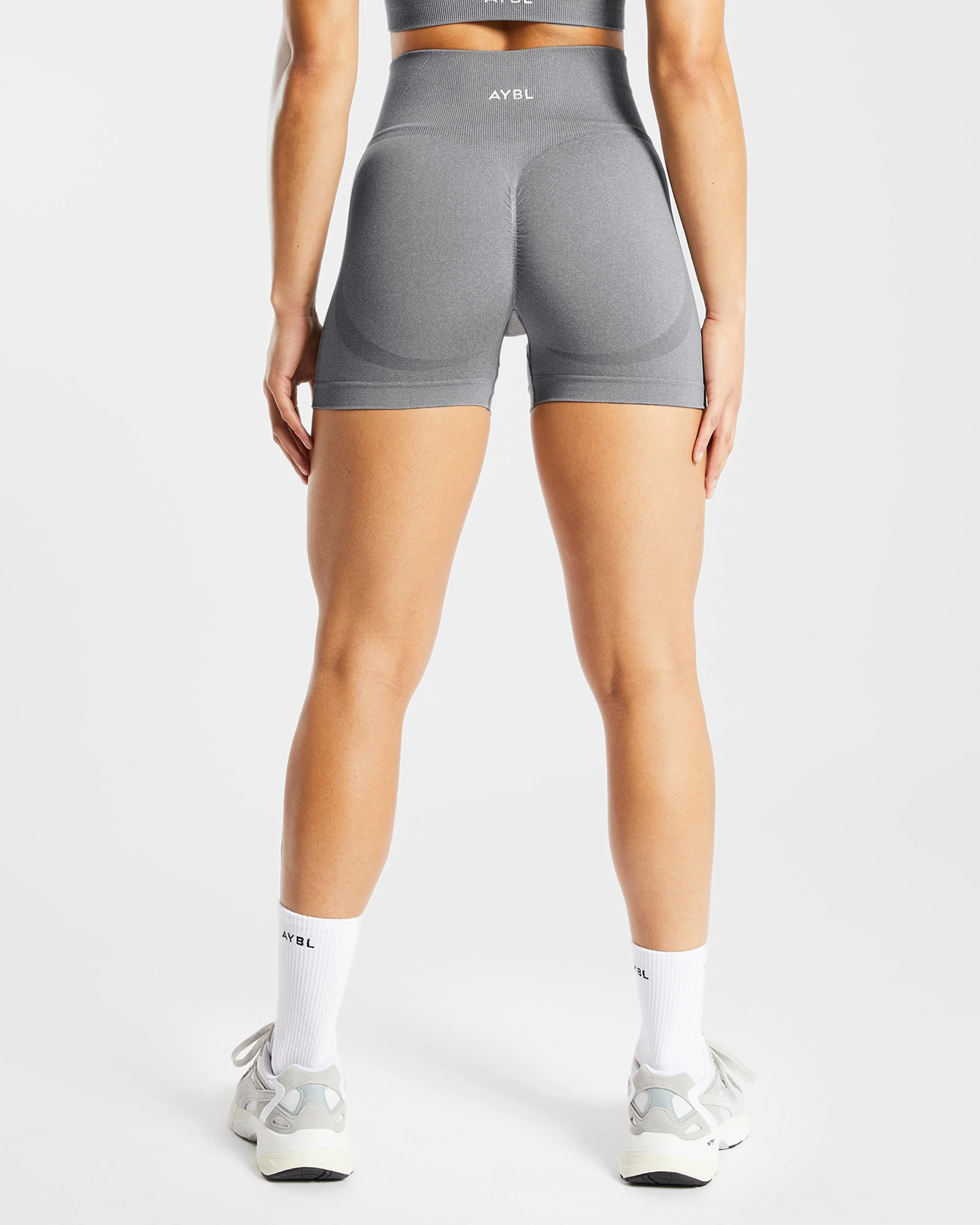 Empower Seamless Shorts - Grey Marl - Image 2
