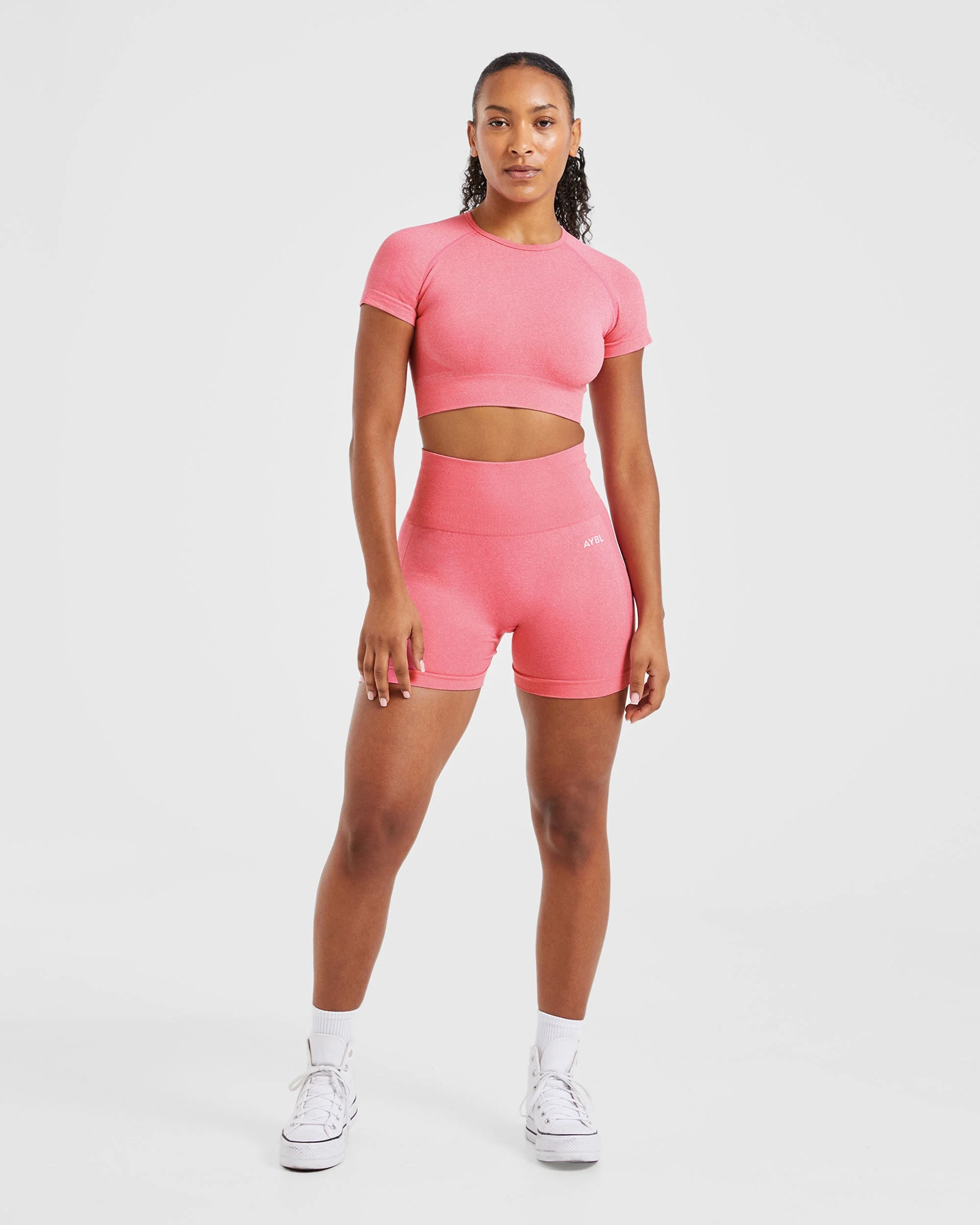 Empower Seamless Shorts - Pink Marl - Image 3