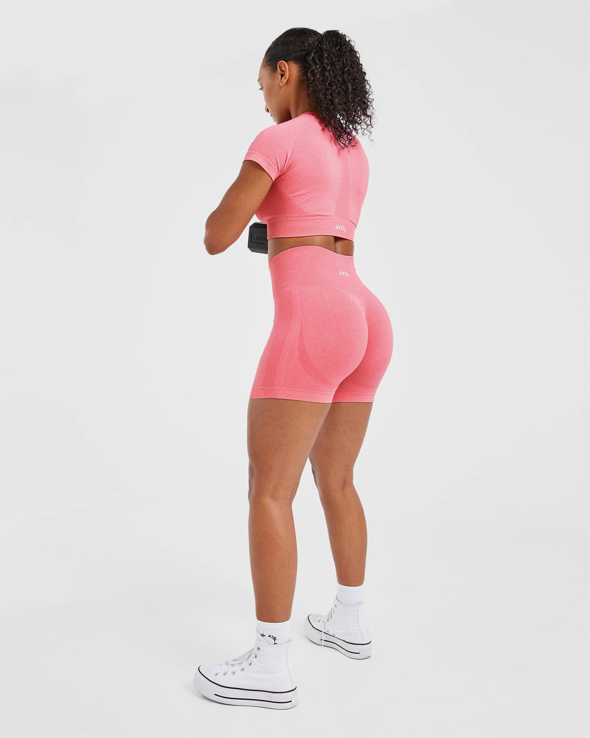 Empower Seamless Shorts - Pink Marl - Image 8