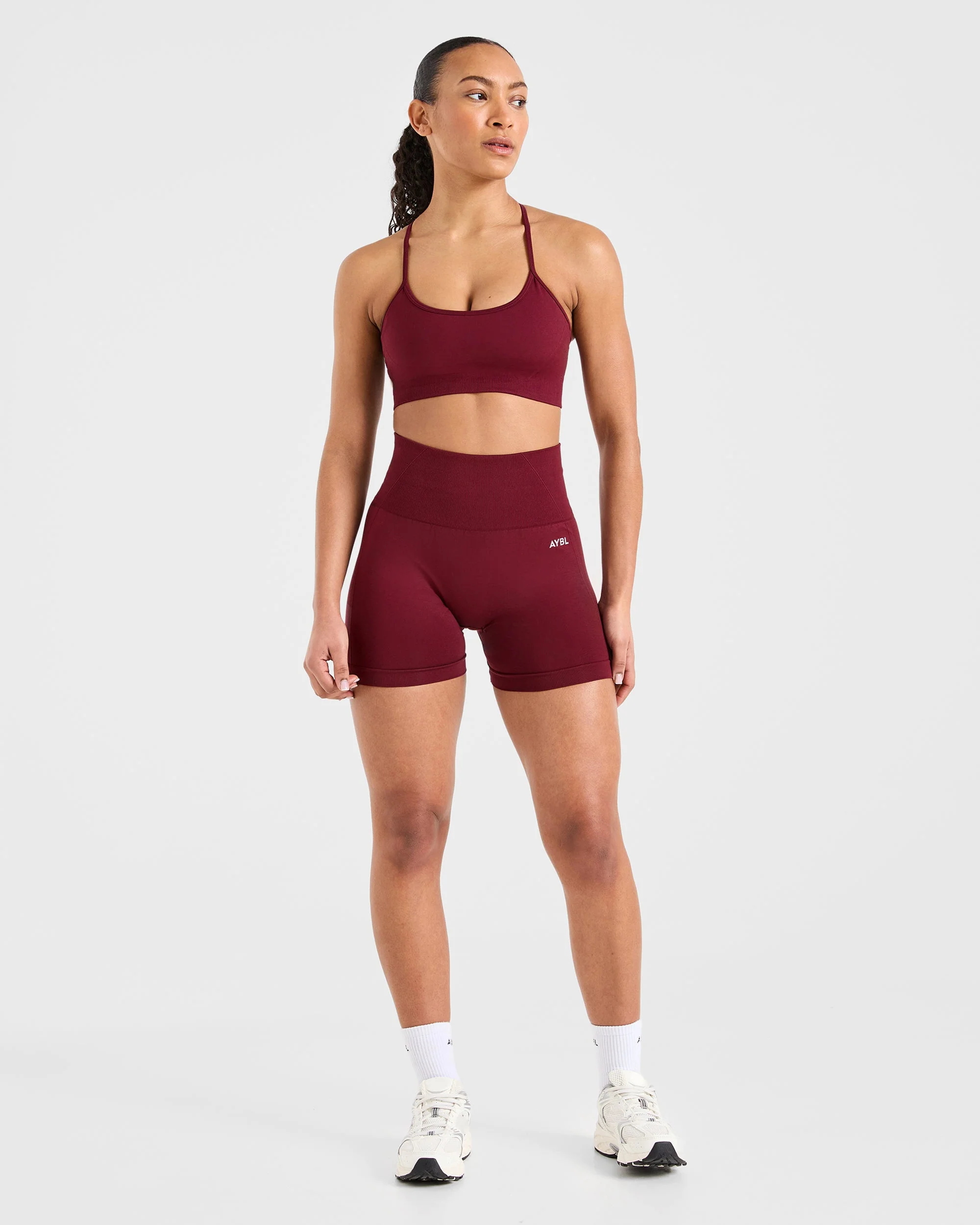 Empower Seamless Shorts - Red Wine - Image 3