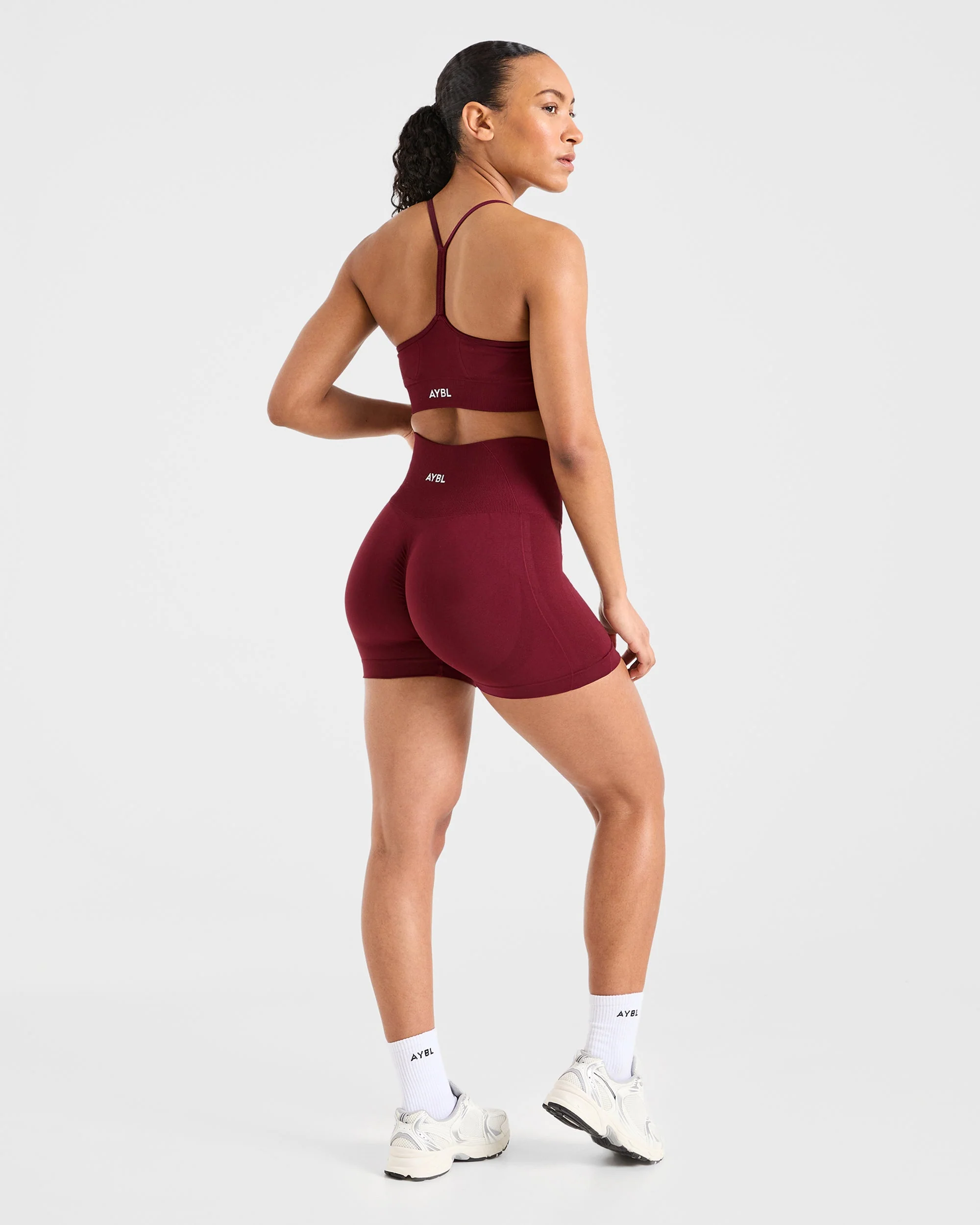 Empower Seamless Shorts - Red Wine - Image 4