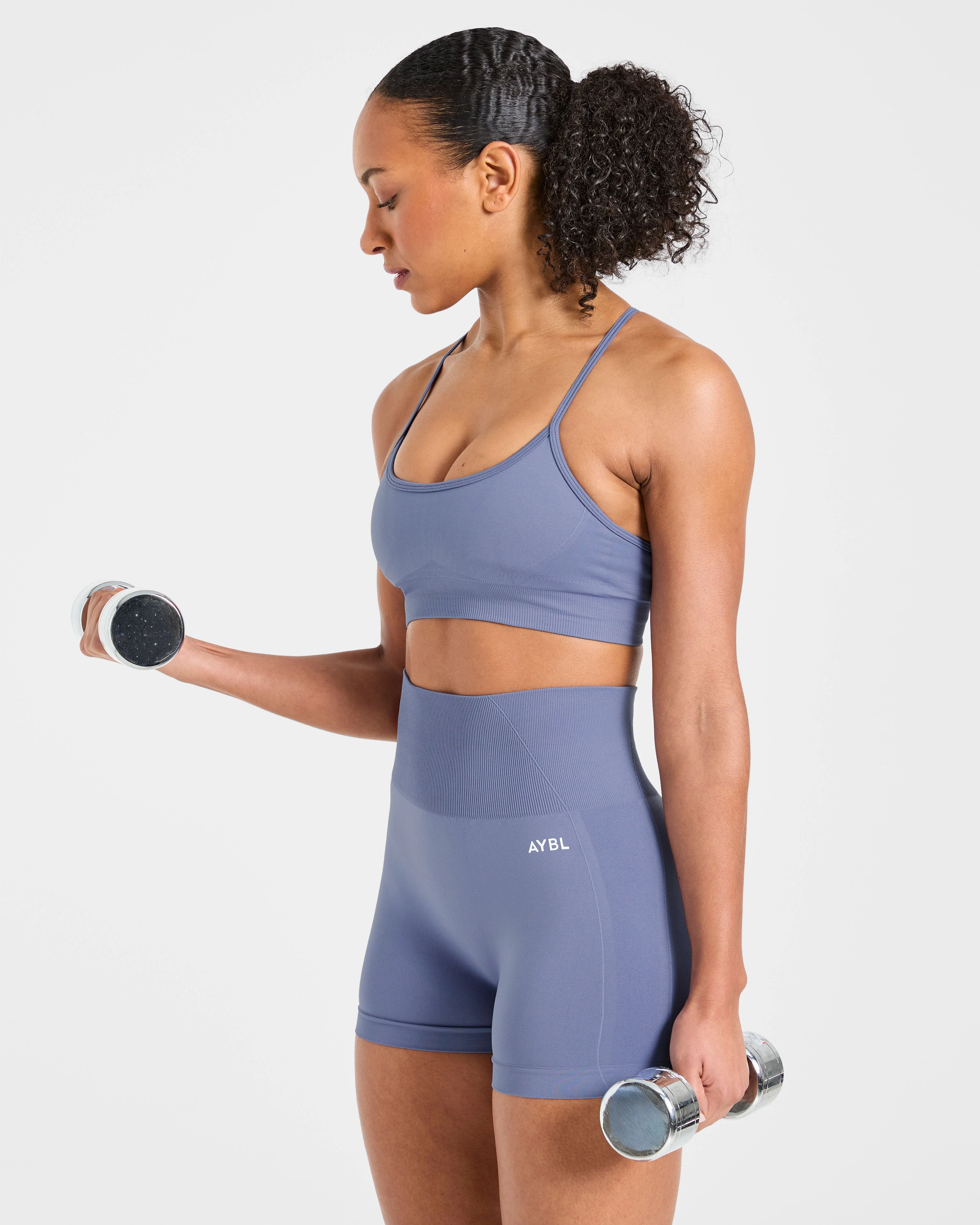 Empower Seamless Shorts - Slate Blue - Image 8