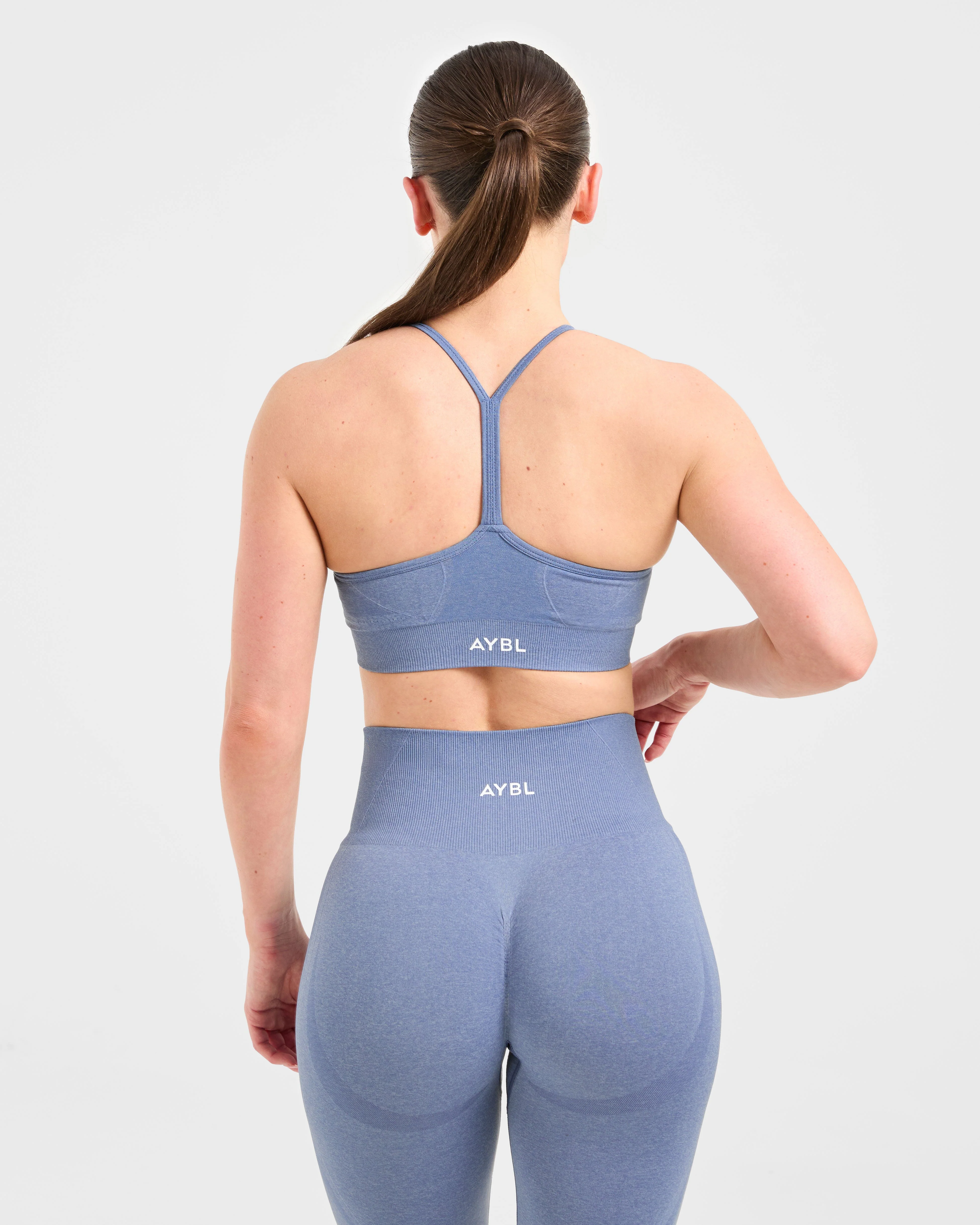 Empower Seamless Sports Bra - Blue Marl - Image 2