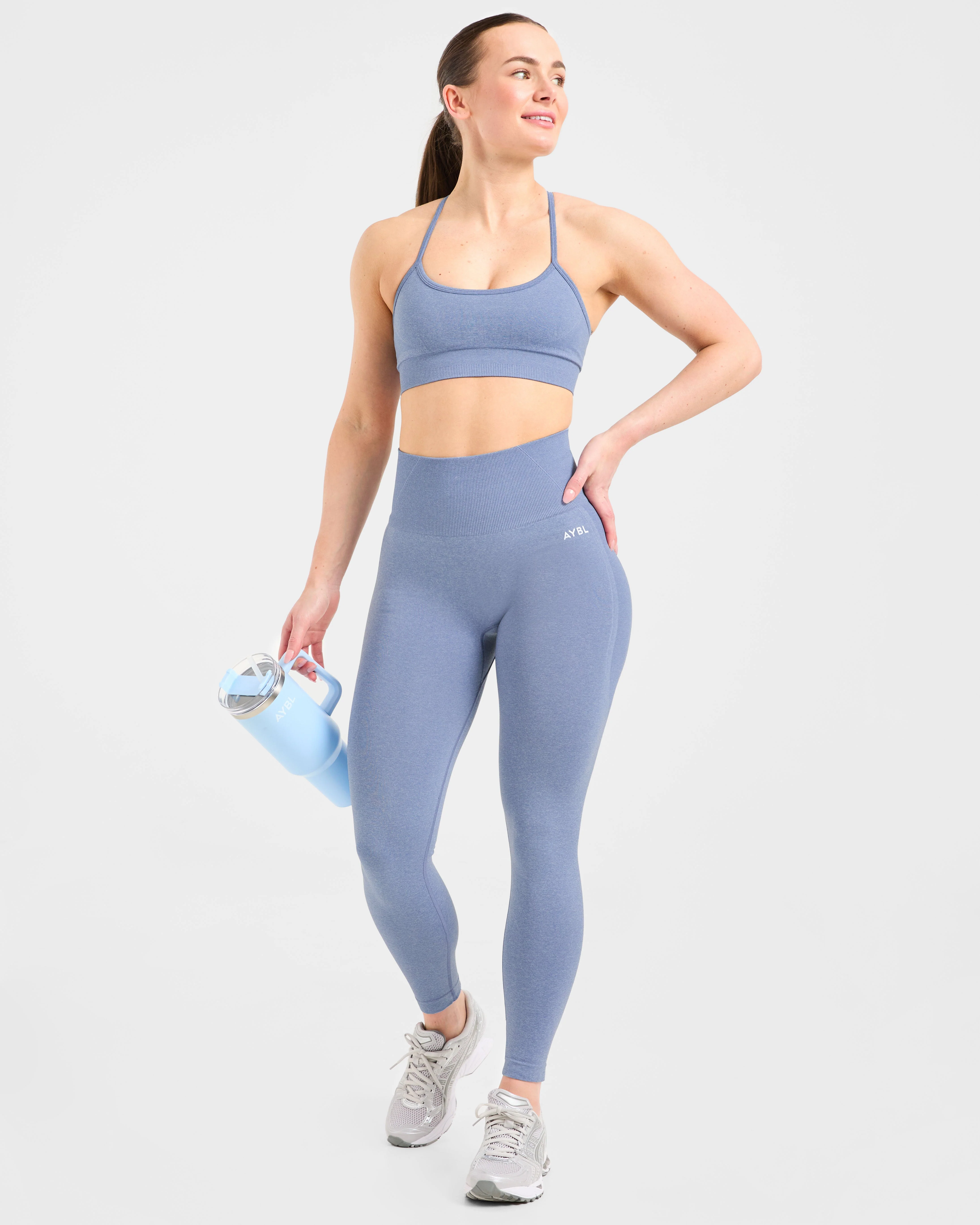 Empower Seamless Sports Bra - Blue Marl - Image 7
