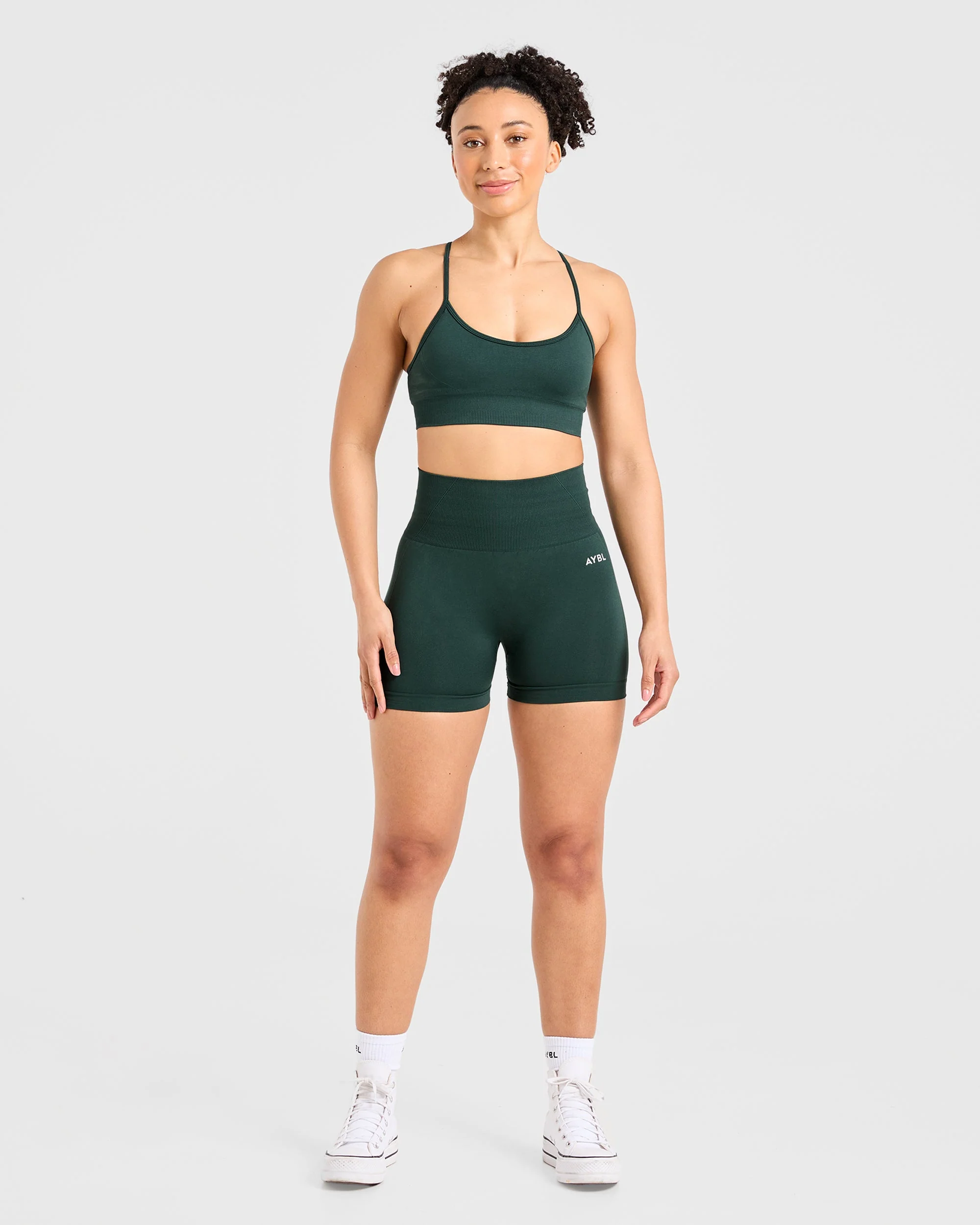 Empower Seamless Sports Bra - Dark Green - Image 3