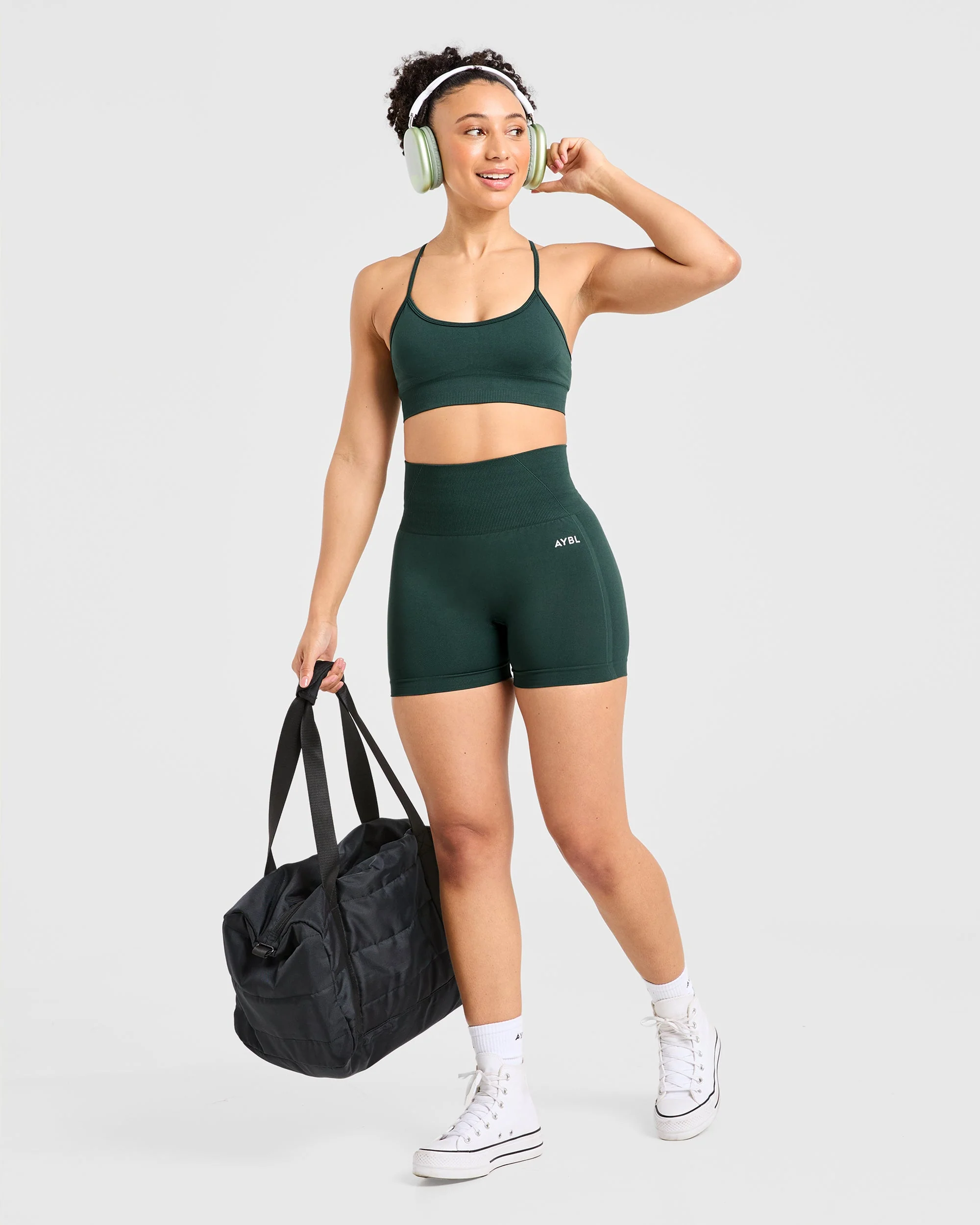 Empower Seamless Sports Bra - Dark Green - Image 7