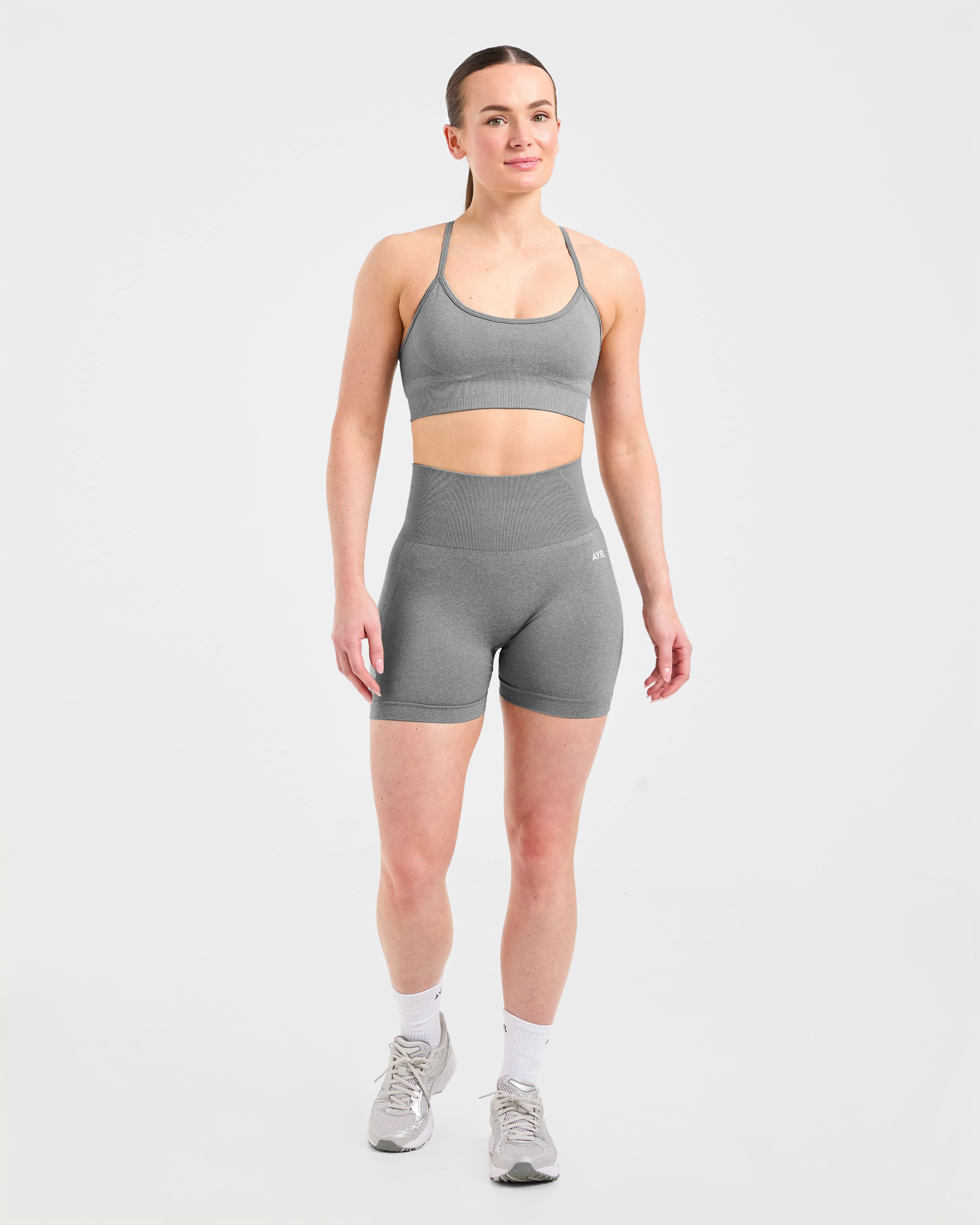 Empower Seamless Sports Bra - Grey Marl - Image 3