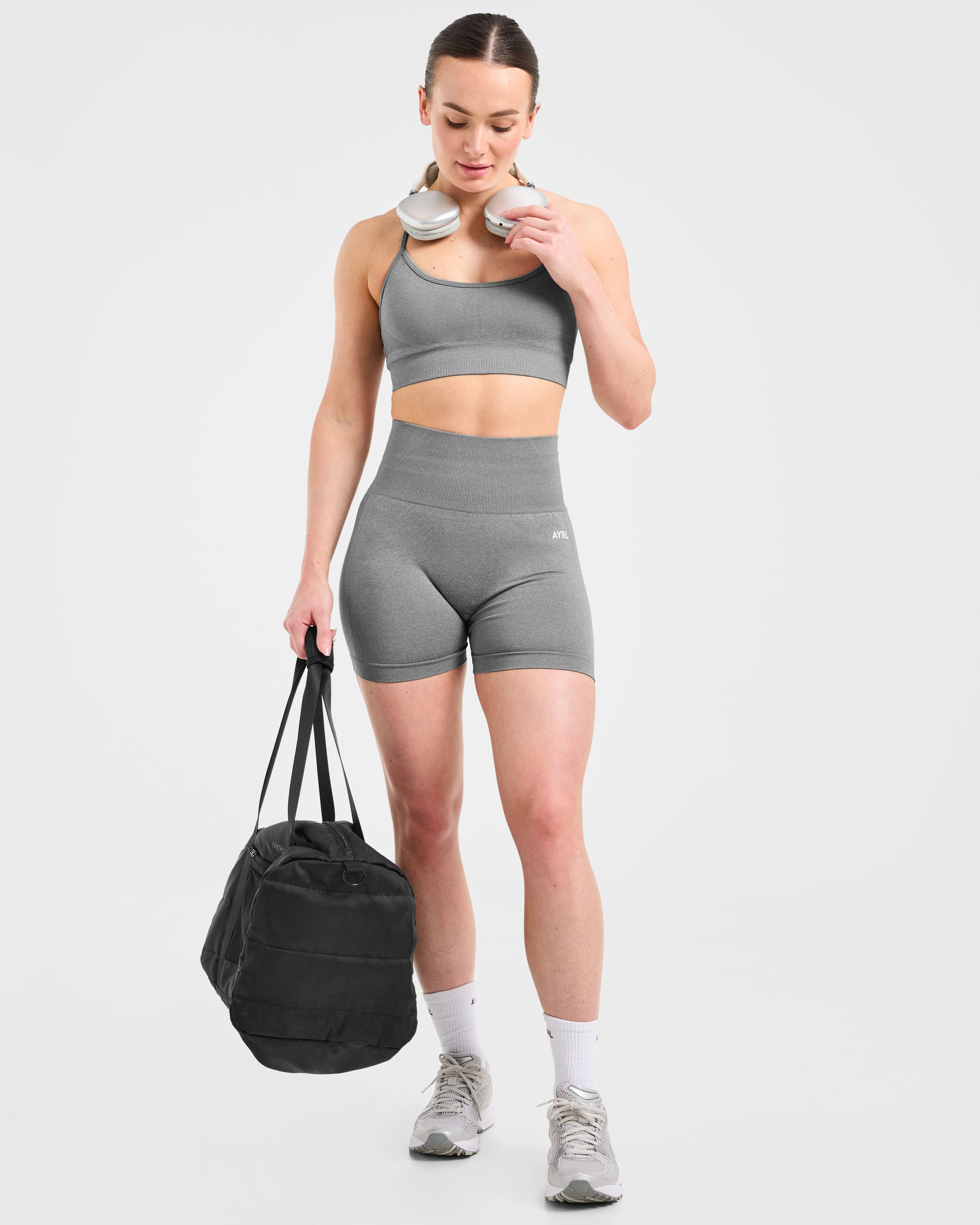 Empower Seamless Sports Bra - Grey Marl - Image 8