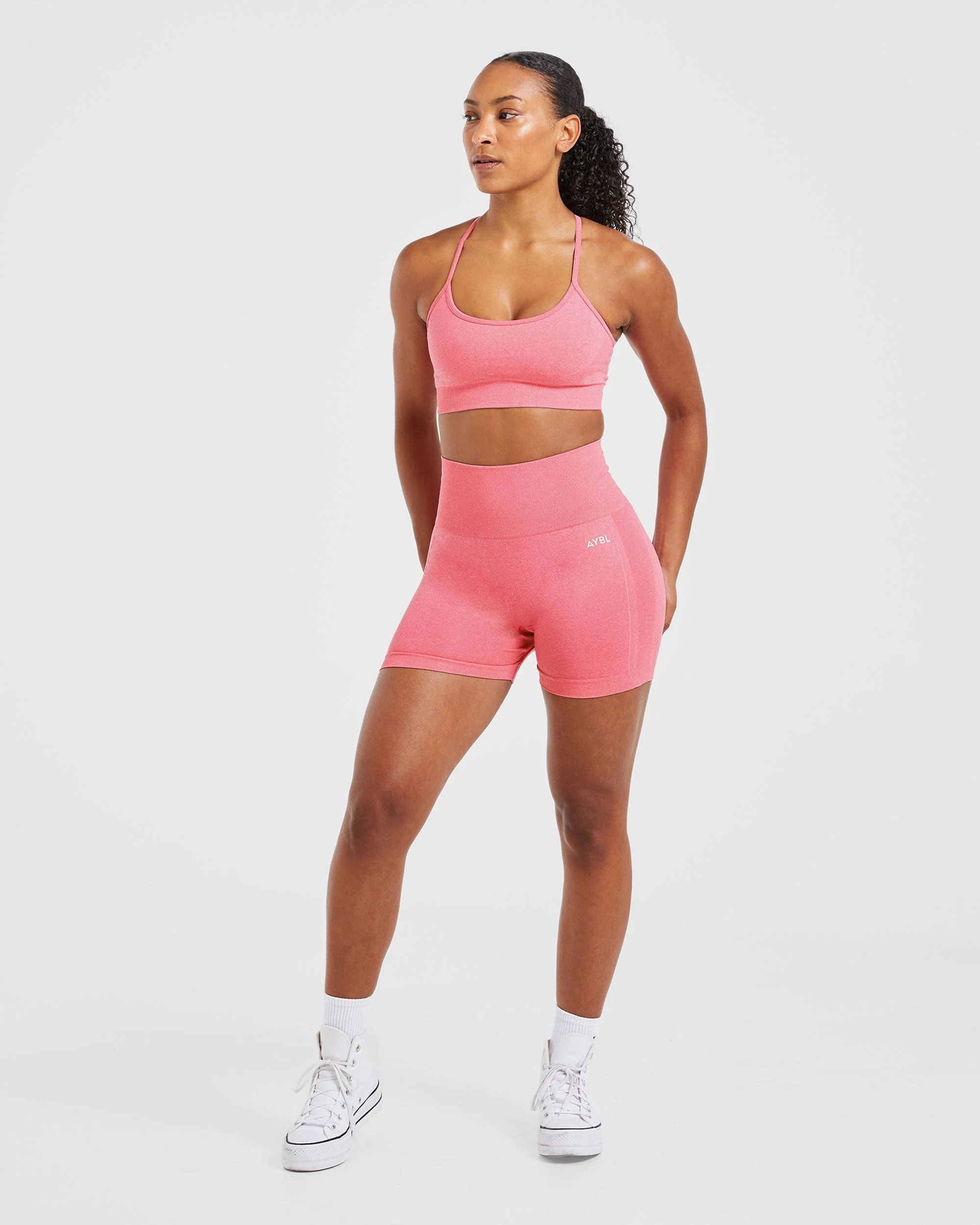 Empower Seamless Sports Bra - Pink Marl - Image 3