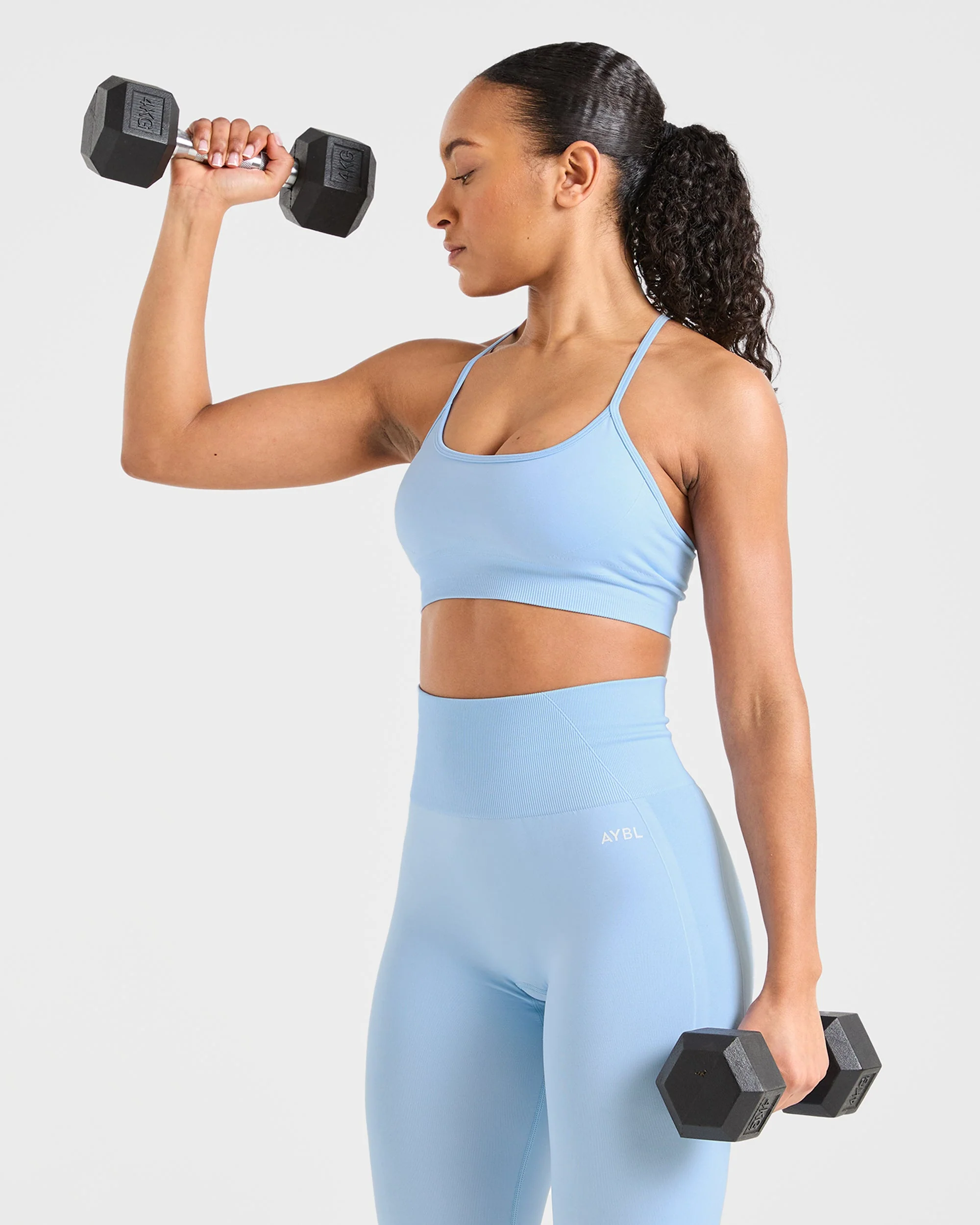 Empower Seamless Sports Bra - Sky Blue - Image 7