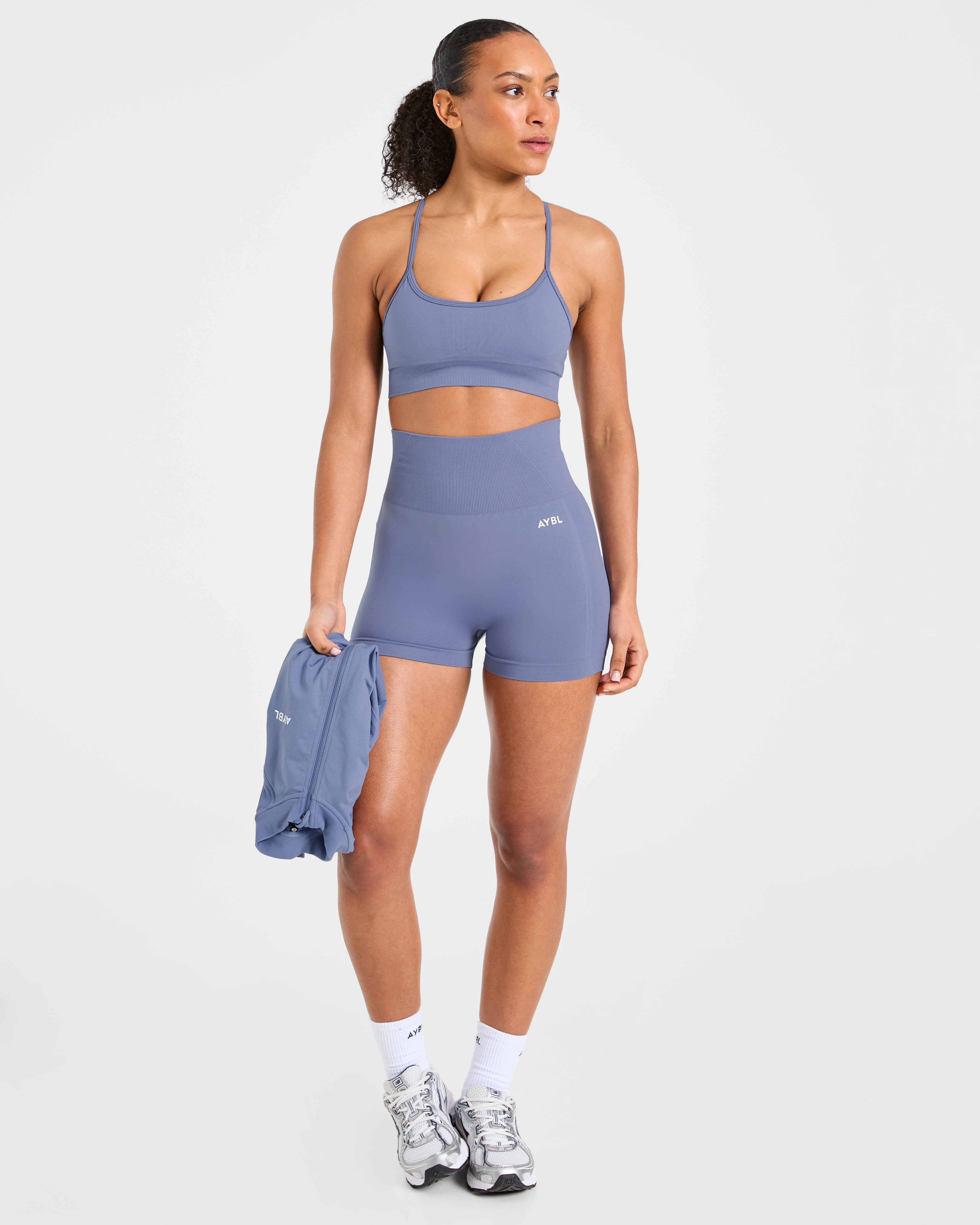 Empower Seamless Sports Bra - Slate Blue - Image 8
