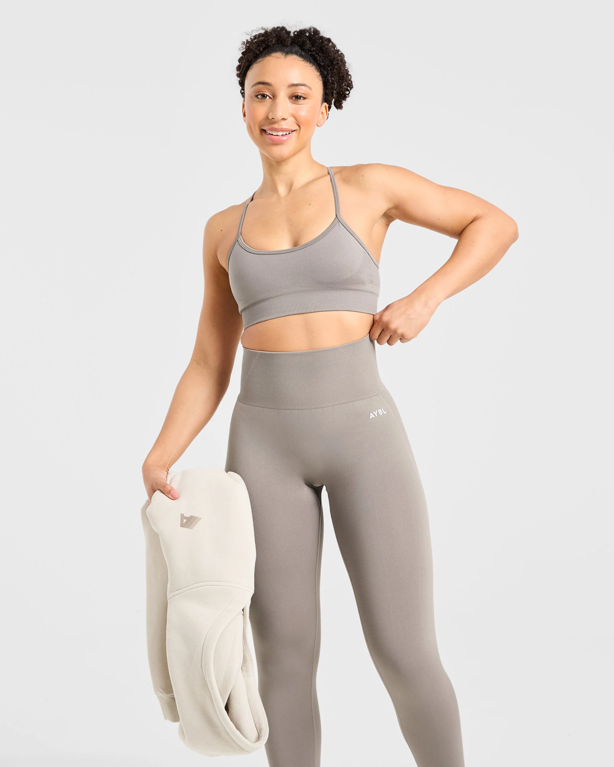 Empower Seamless Sports Bra - Taupe - Image 8