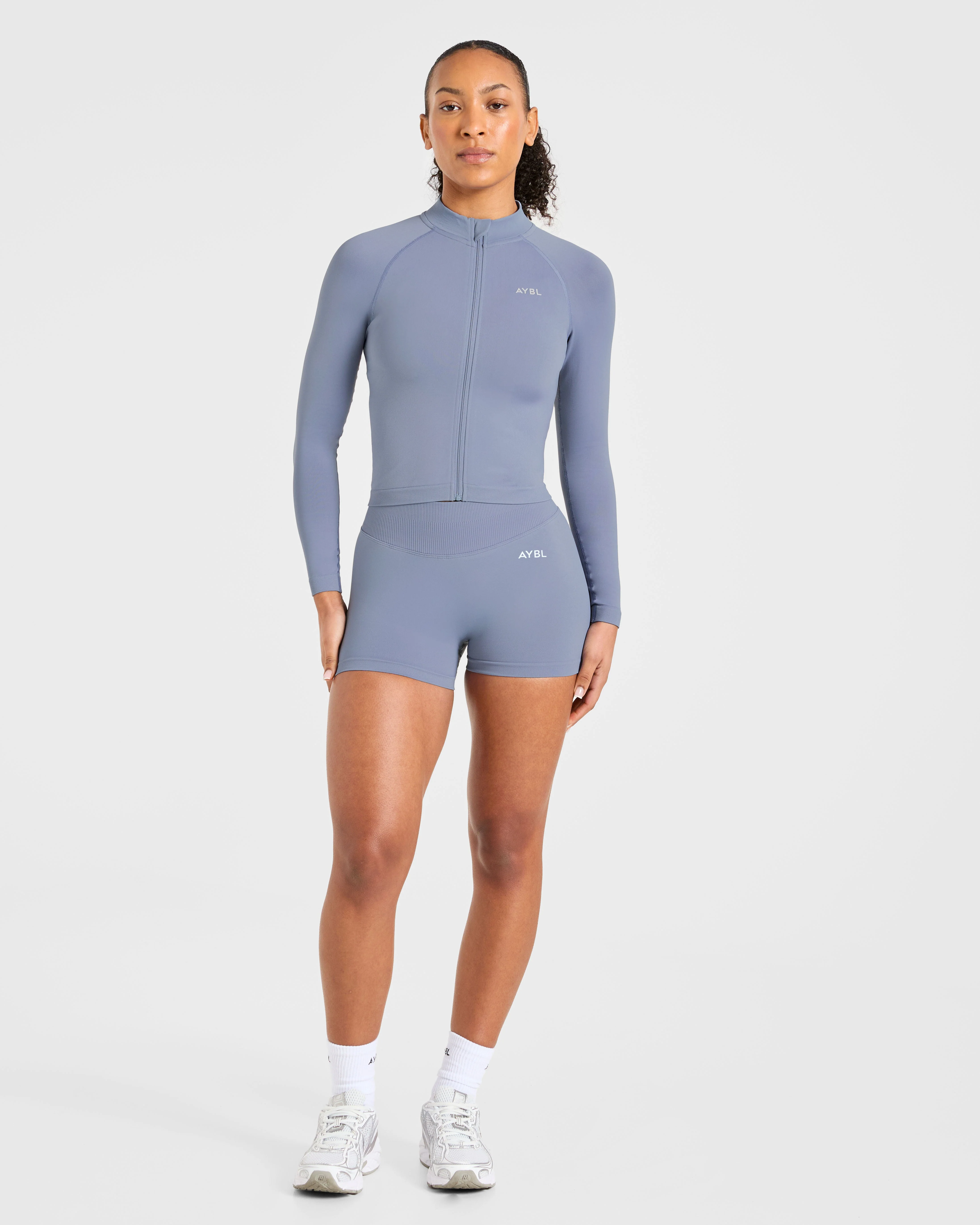 Enhance Seamless Jacket - Slate Blue - Image 3