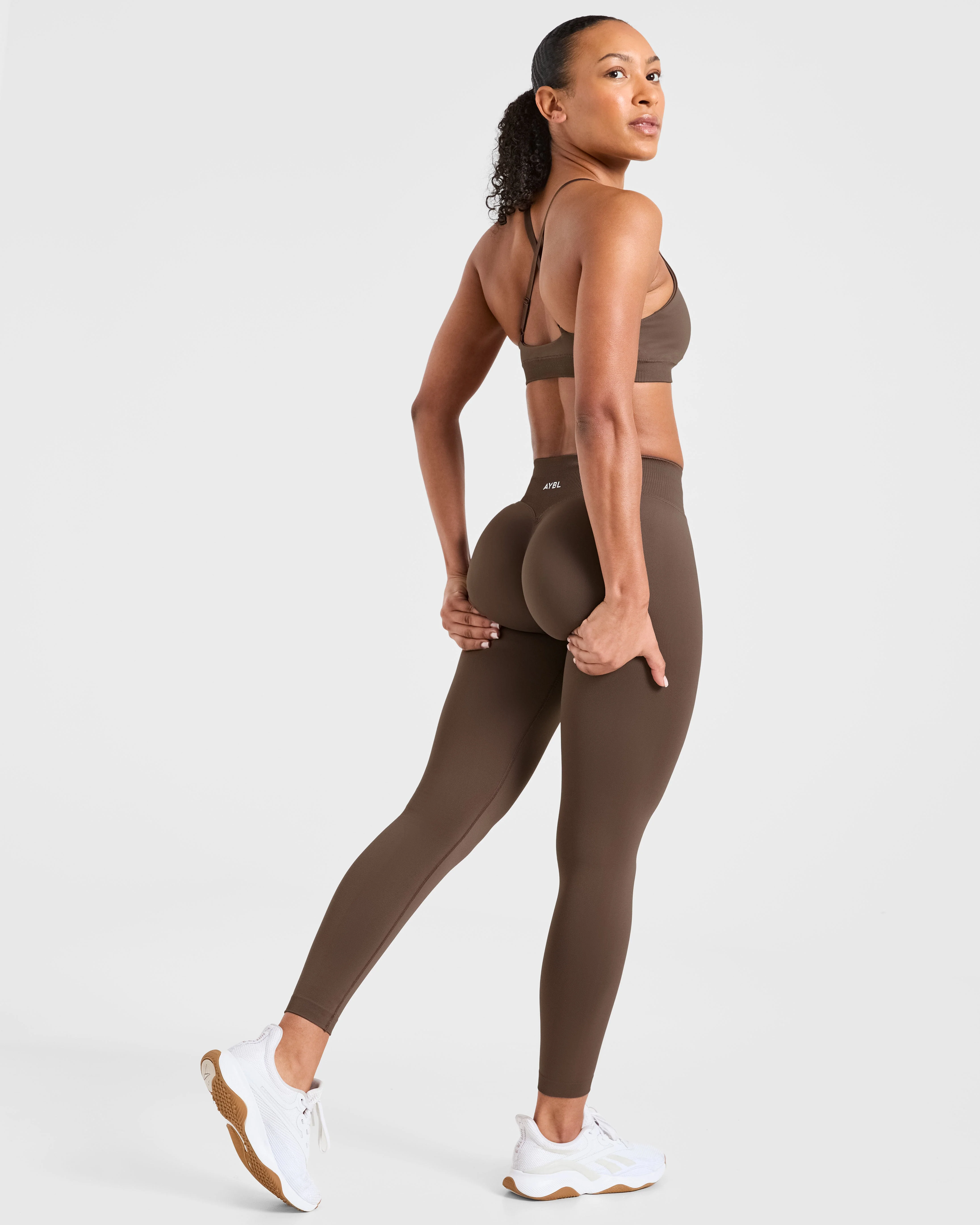 Enhance Seamless Leggings - Brown - Image 8