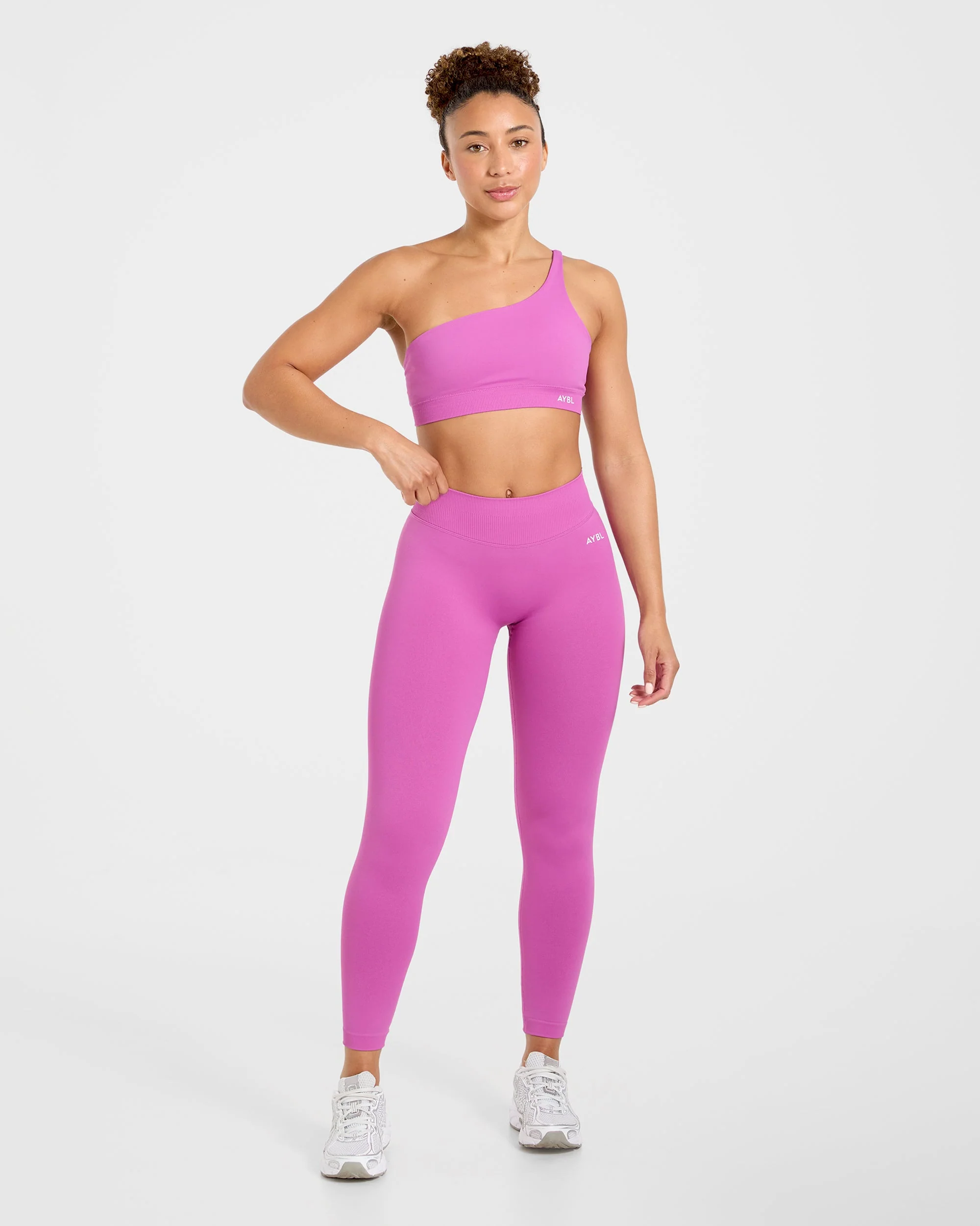 Enhance Seamless One Shoulder Sports Bra - Summer Violet - Image 3