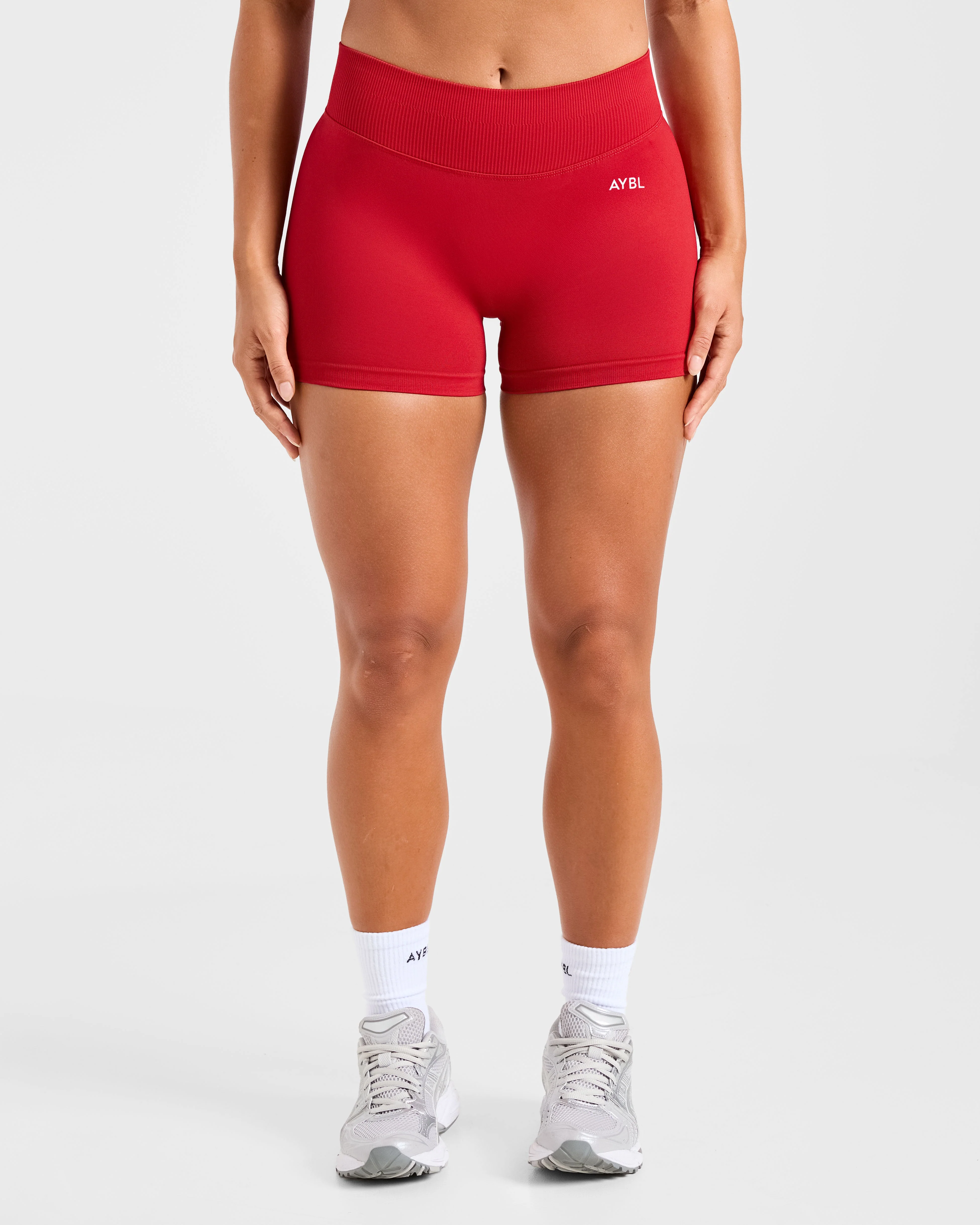Enhance Seamless Shorts | 3.5" - Red - Image 2