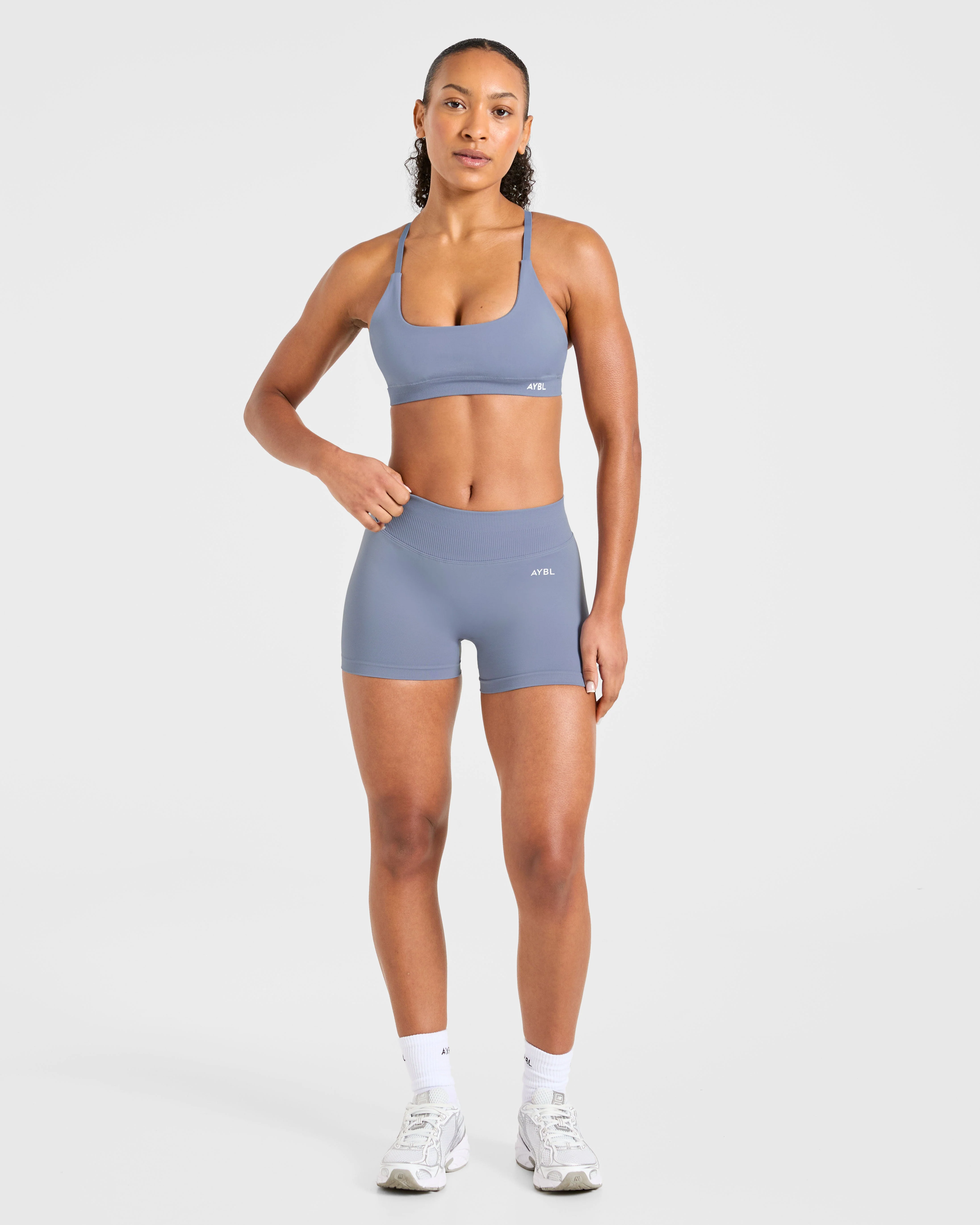 Enhance Seamless Shorts | 3.5" - Slate Blue - Image 3
