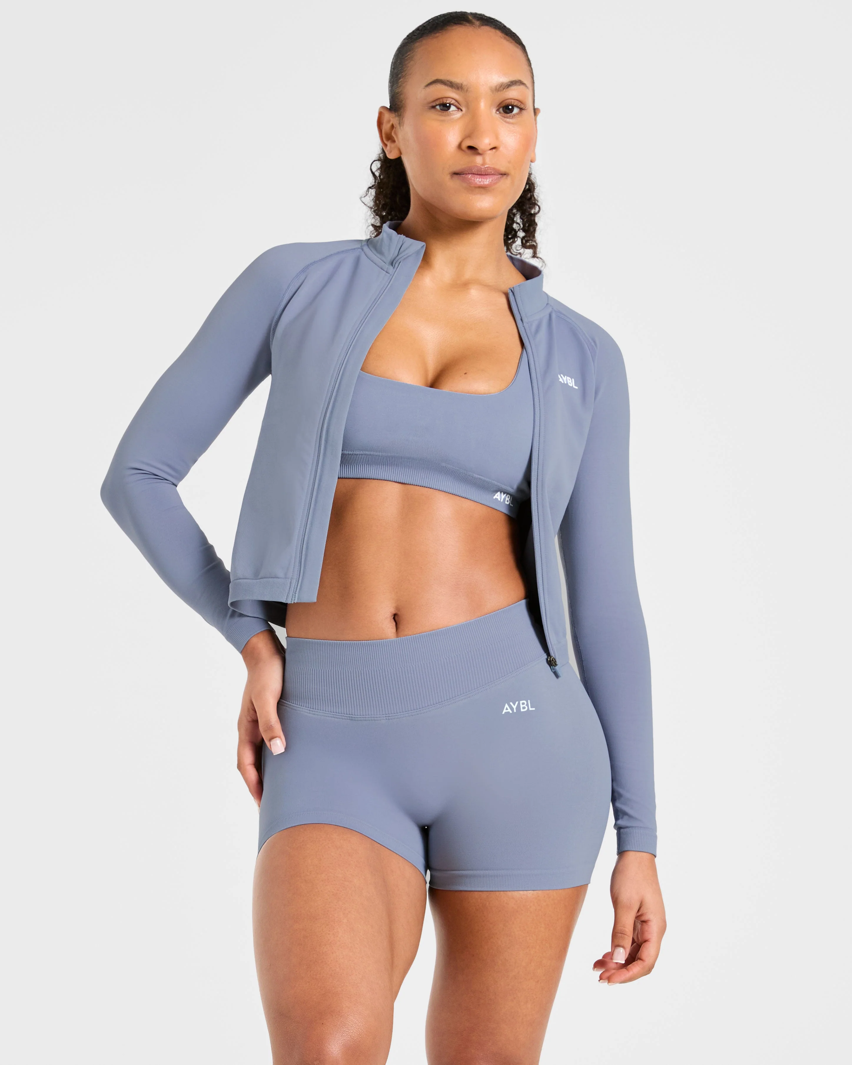 Enhance Seamless Shorts | 3.5" - Slate Blue - Image 7