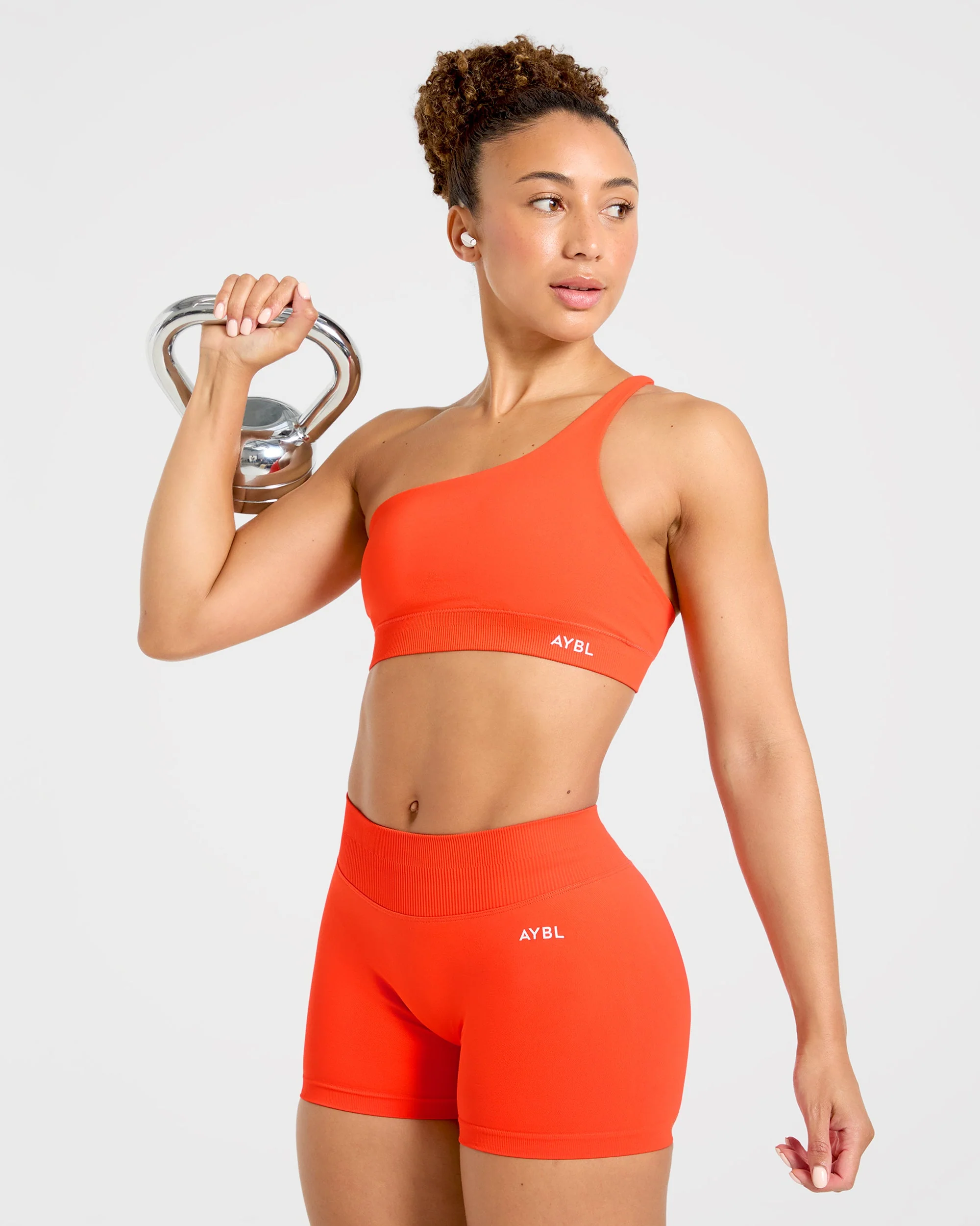 Enhance Seamless Shorts | 3.5" - Summer Orange - Image 8