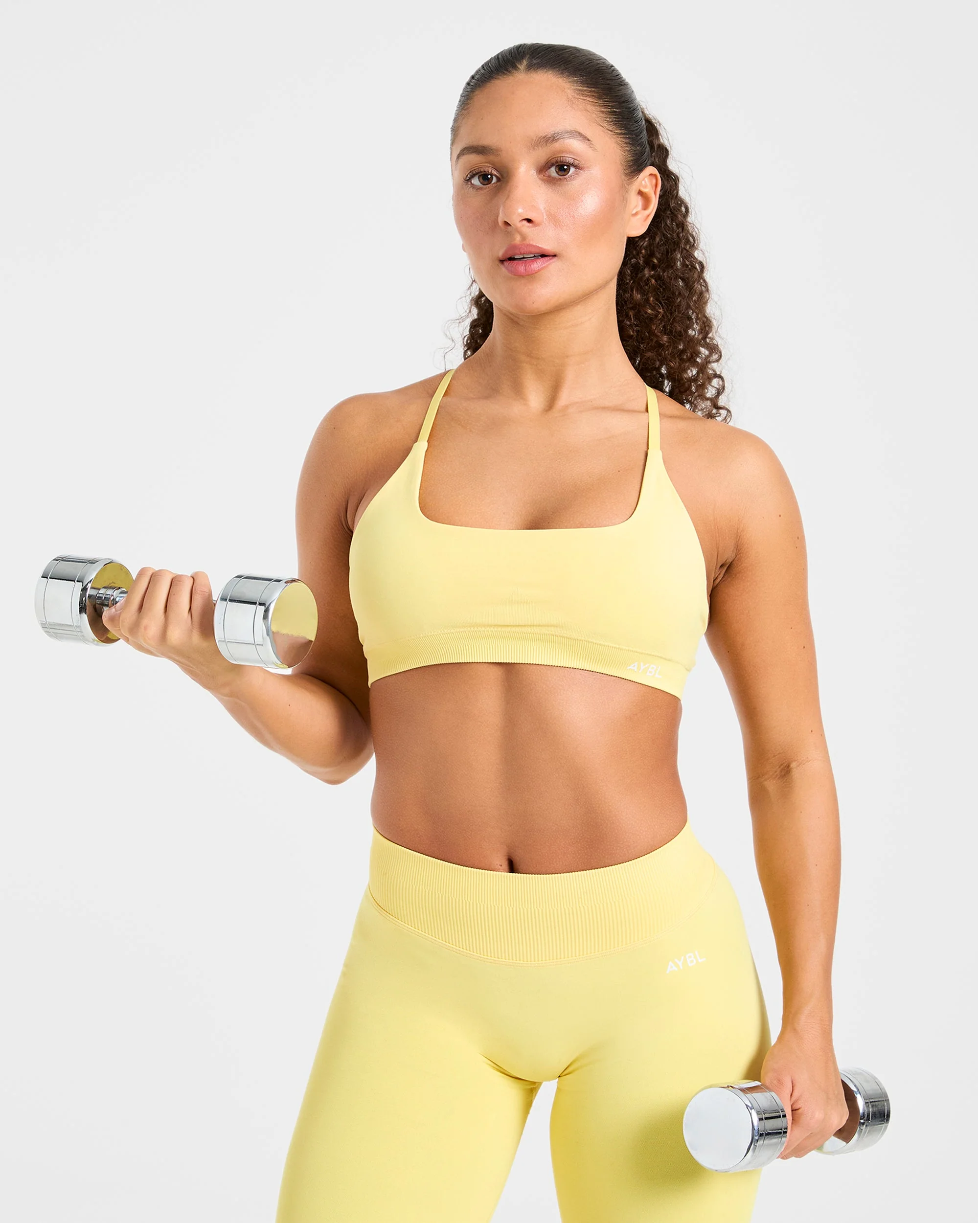 Enhance Seamless Sports Bra - Bright Yellow - Image 8
