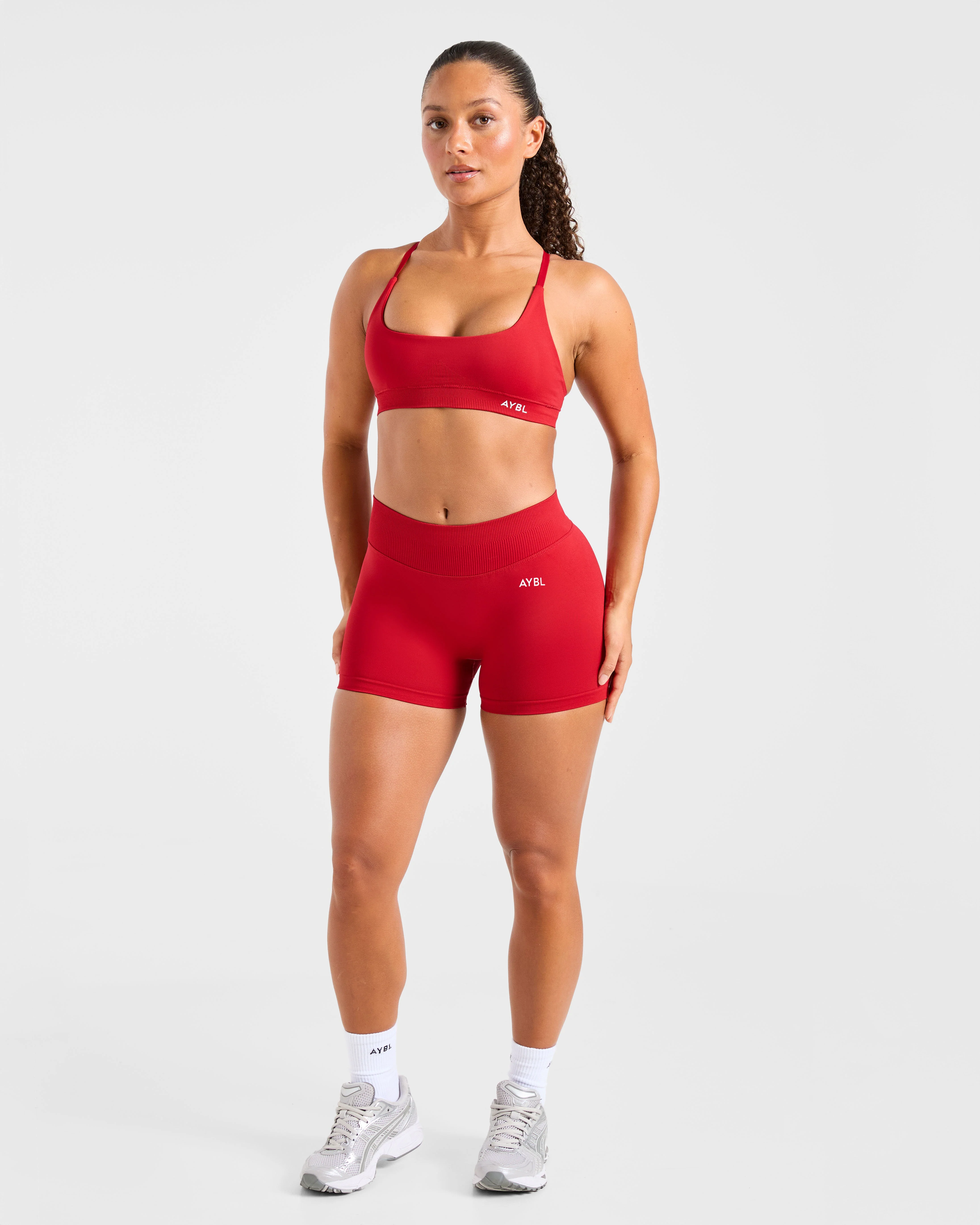 Enhance Seamless Sports Bra - Red - Image 3