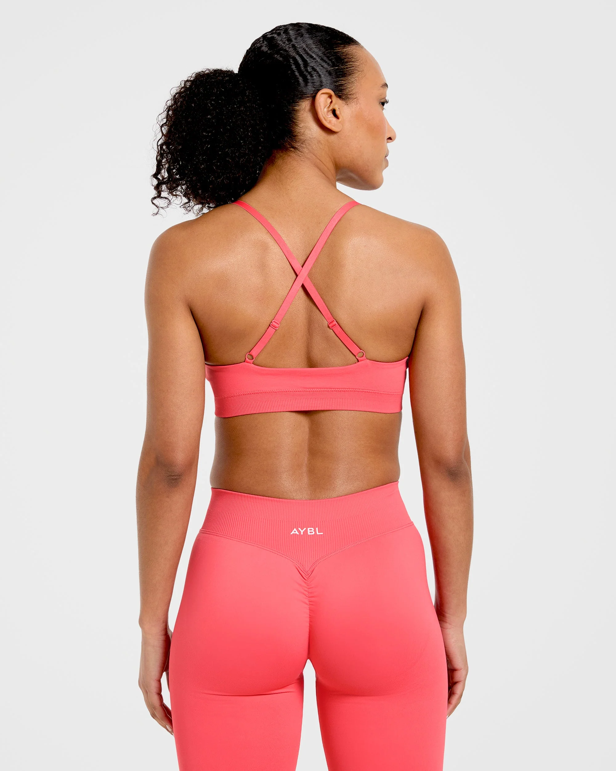 Enhance Seamless Sports Bra - Summer Coral - Image 2