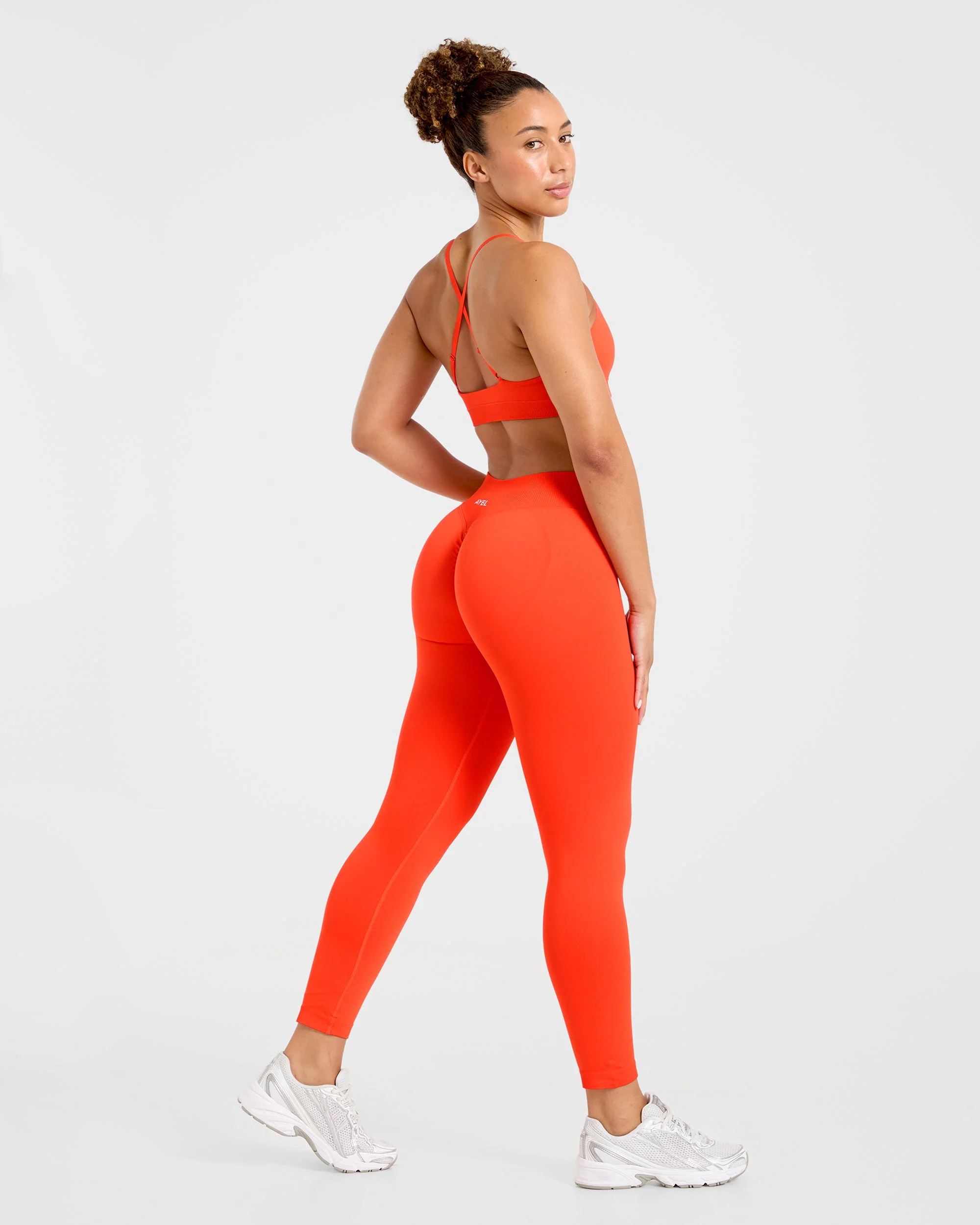 Enhance Seamless Sports Bra - Summer Orange - Image 4