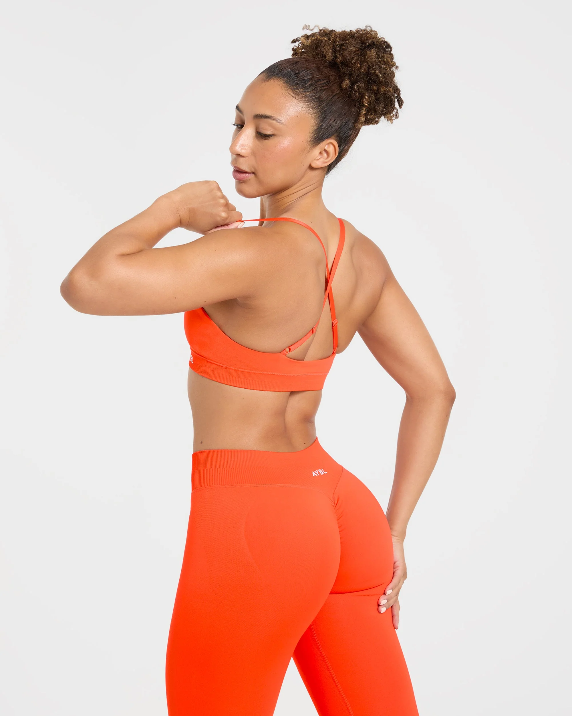 Enhance Seamless Sports Bra - Summer Orange - Image 7