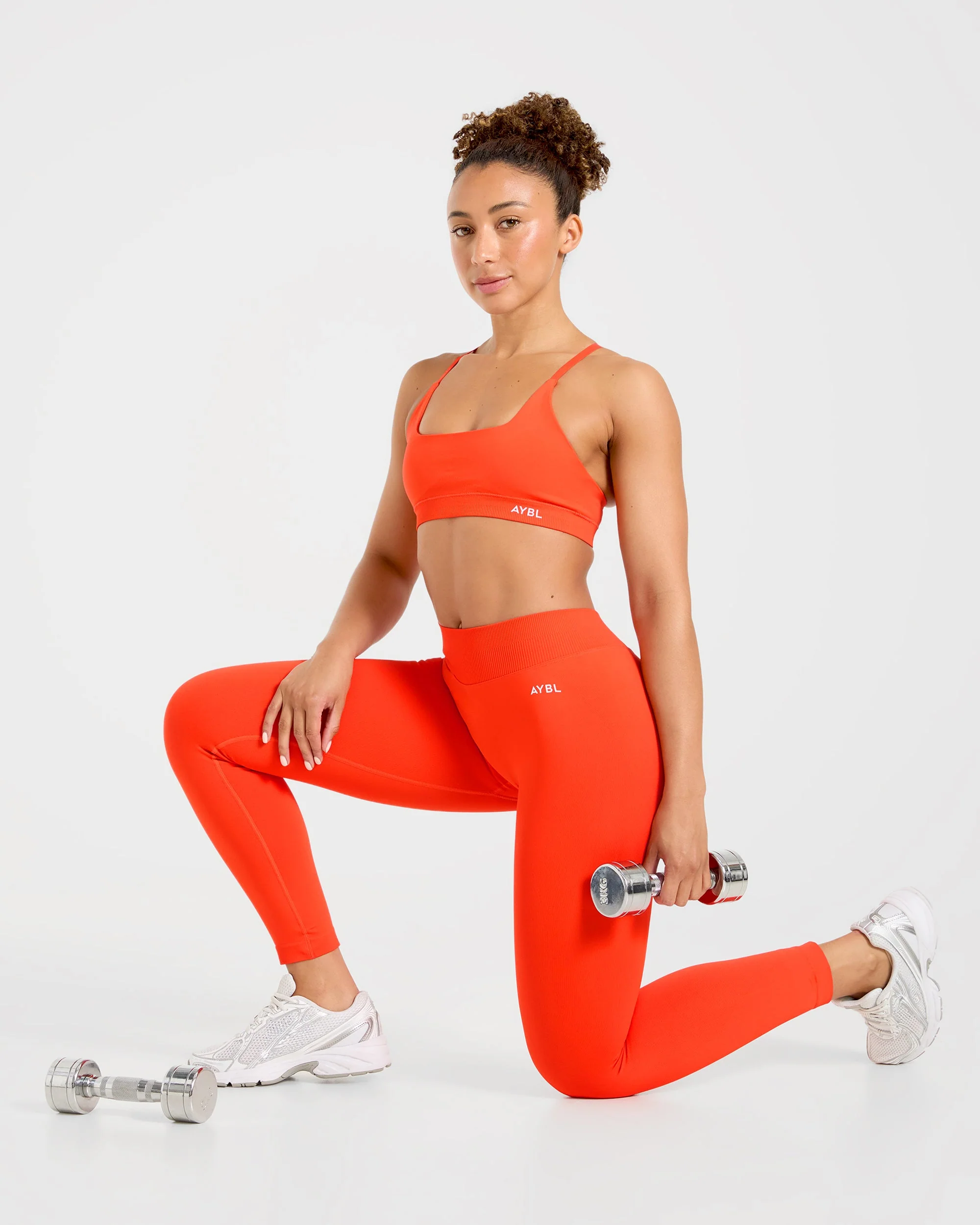 Enhance Seamless Sports Bra - Summer Orange - Image 8