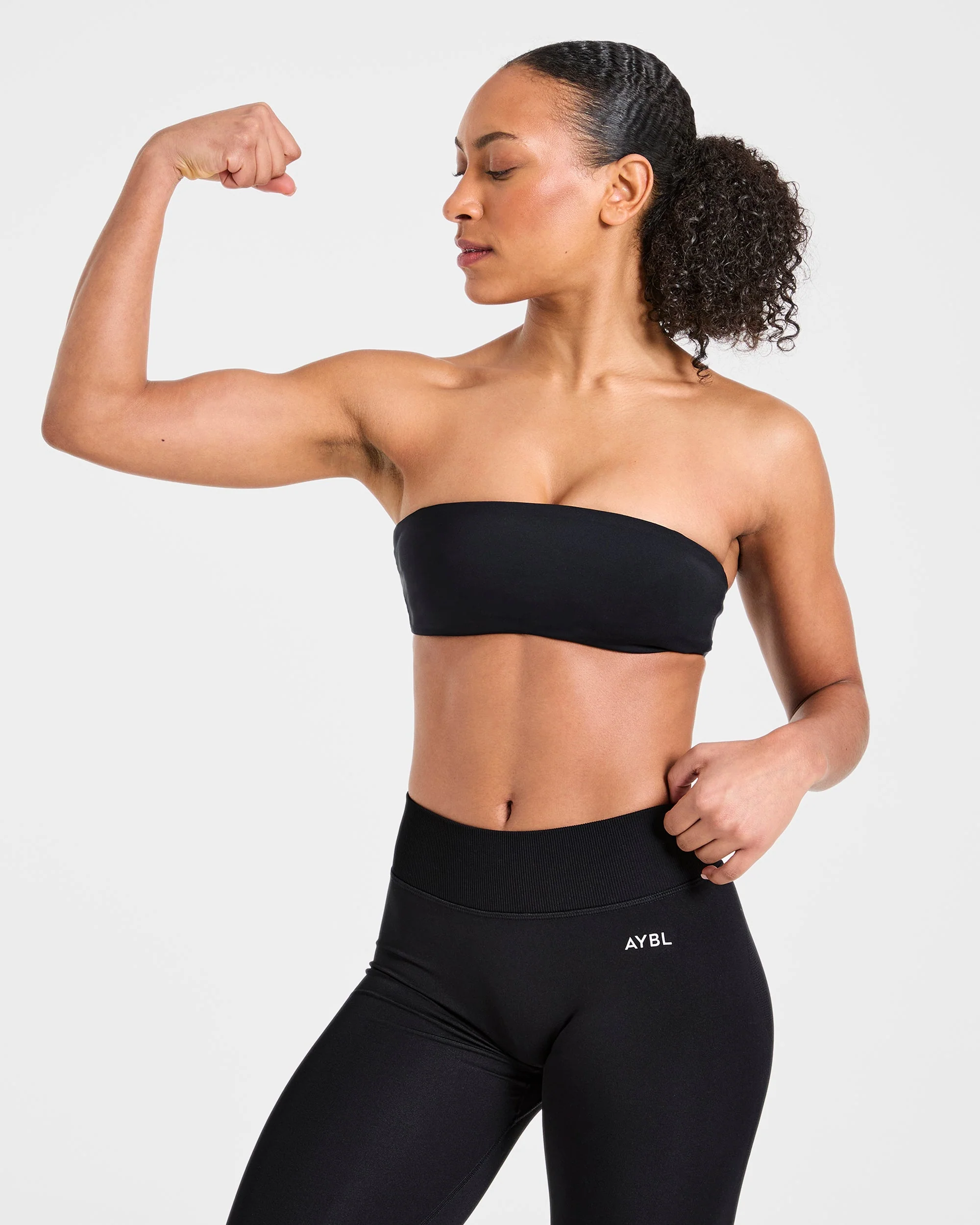 Essential Bandeau Sports Bra - Black - Image 8