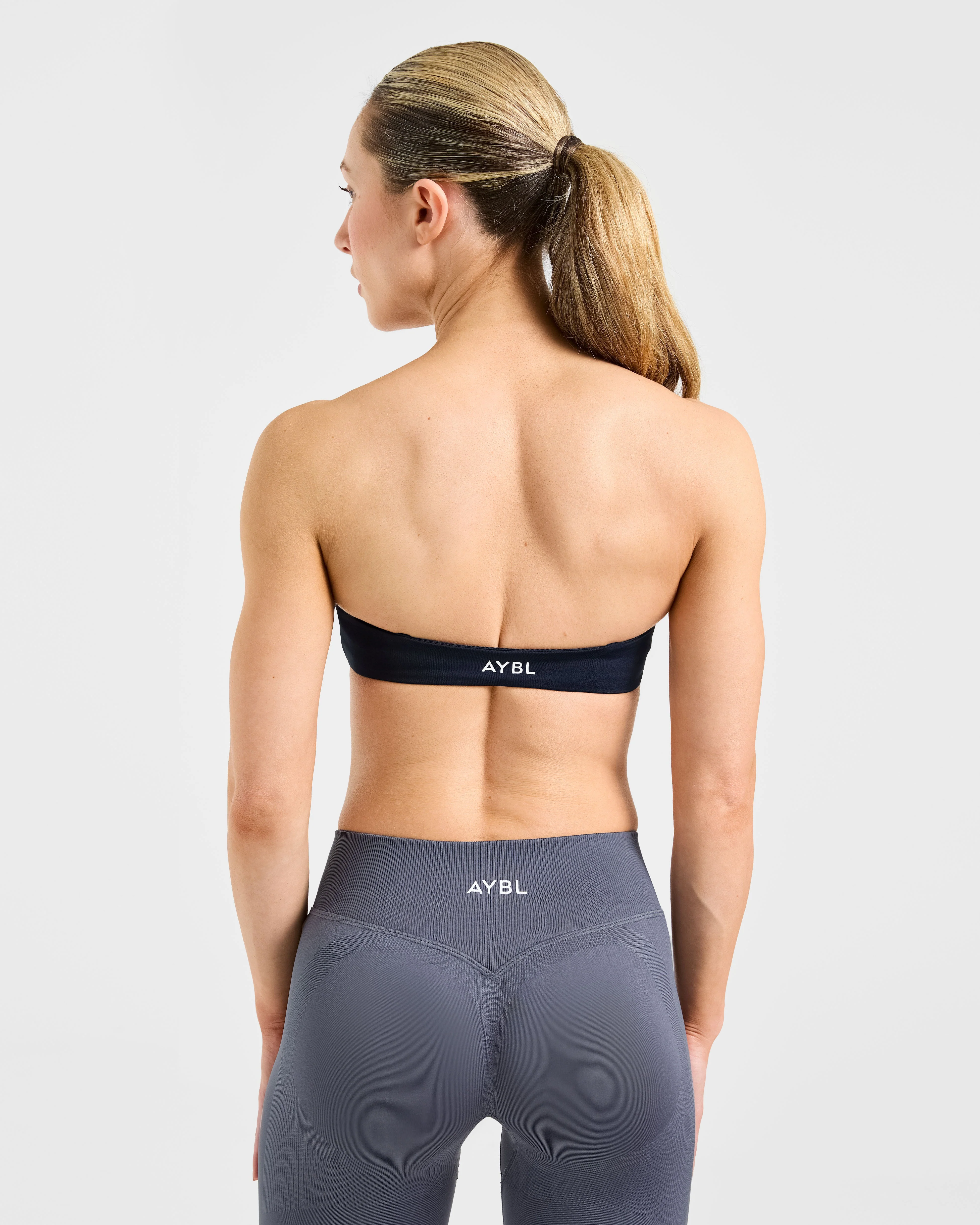 Essential Bandeau Sports Bra - Navy - Image 2