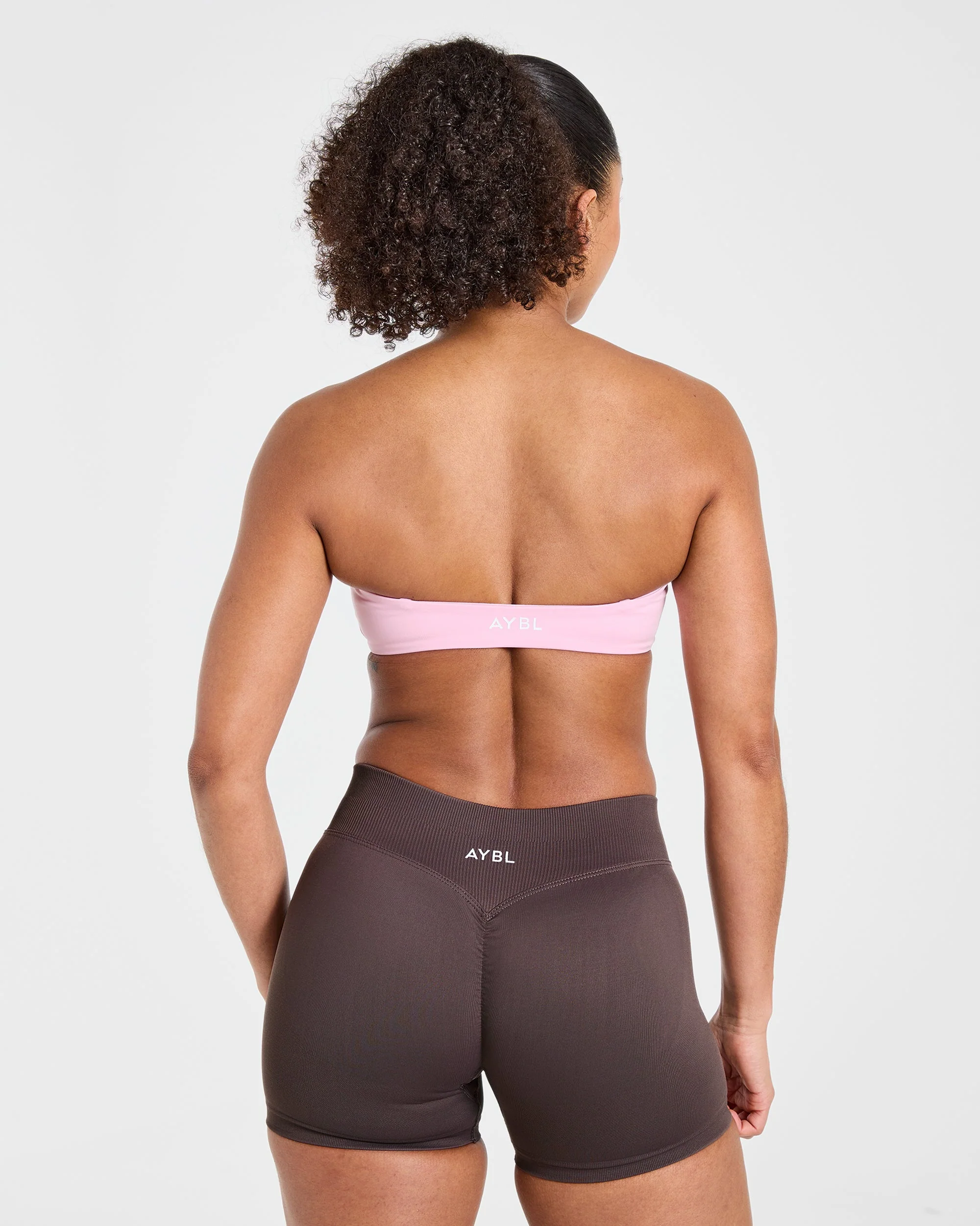 Essential Bandeau Sports Bra - Pink - Image 2