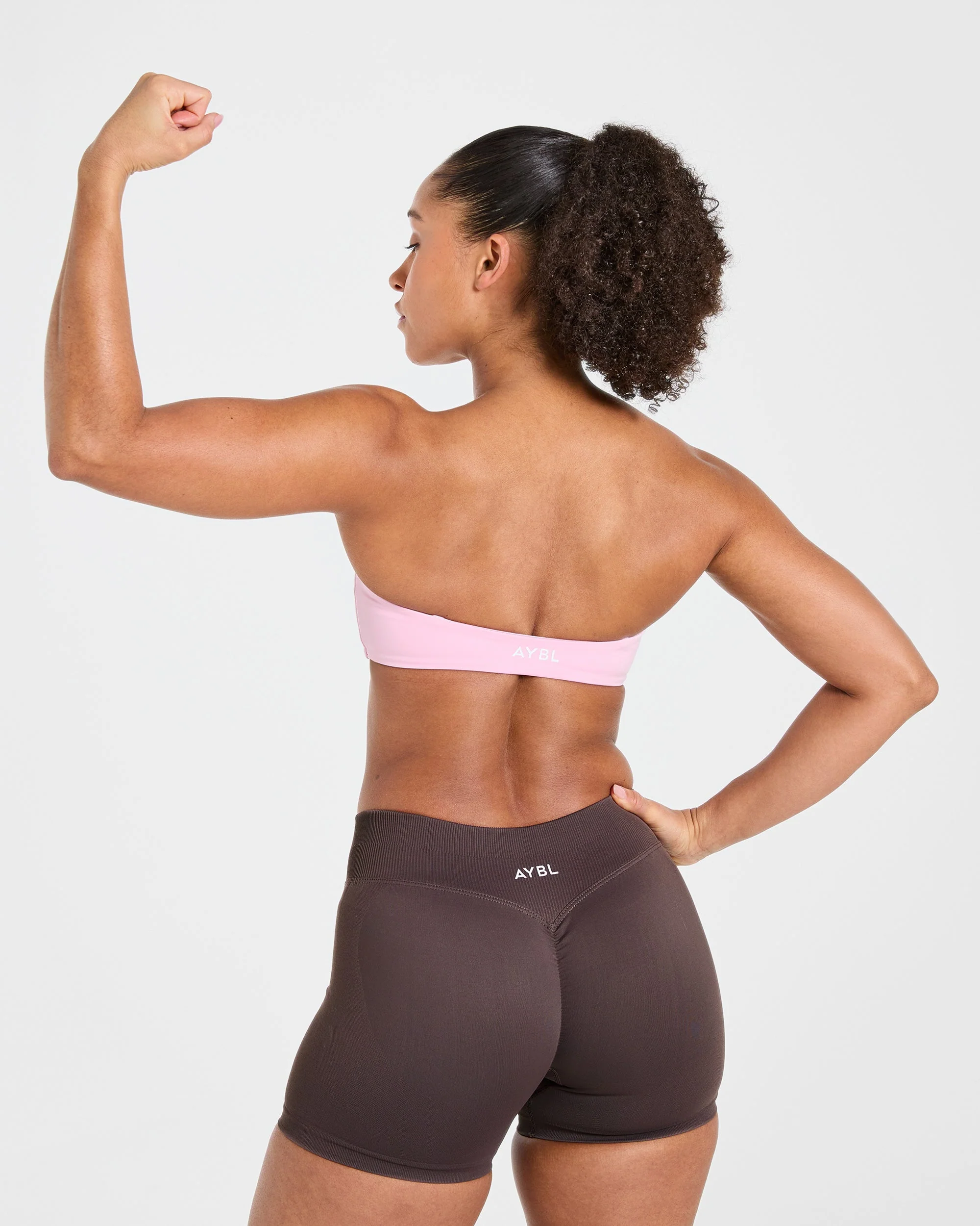 Essential Bandeau Sports Bra - Pink - Image 7
