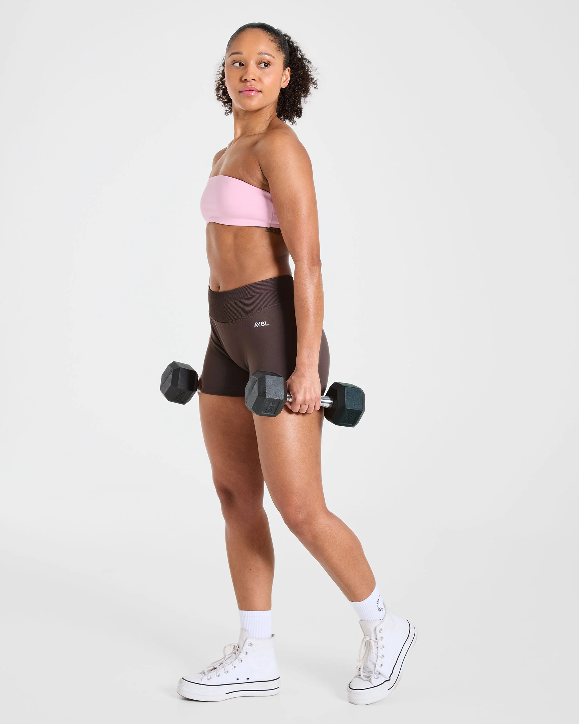 Essential Bandeau Sports Bra - Pink - Image 8