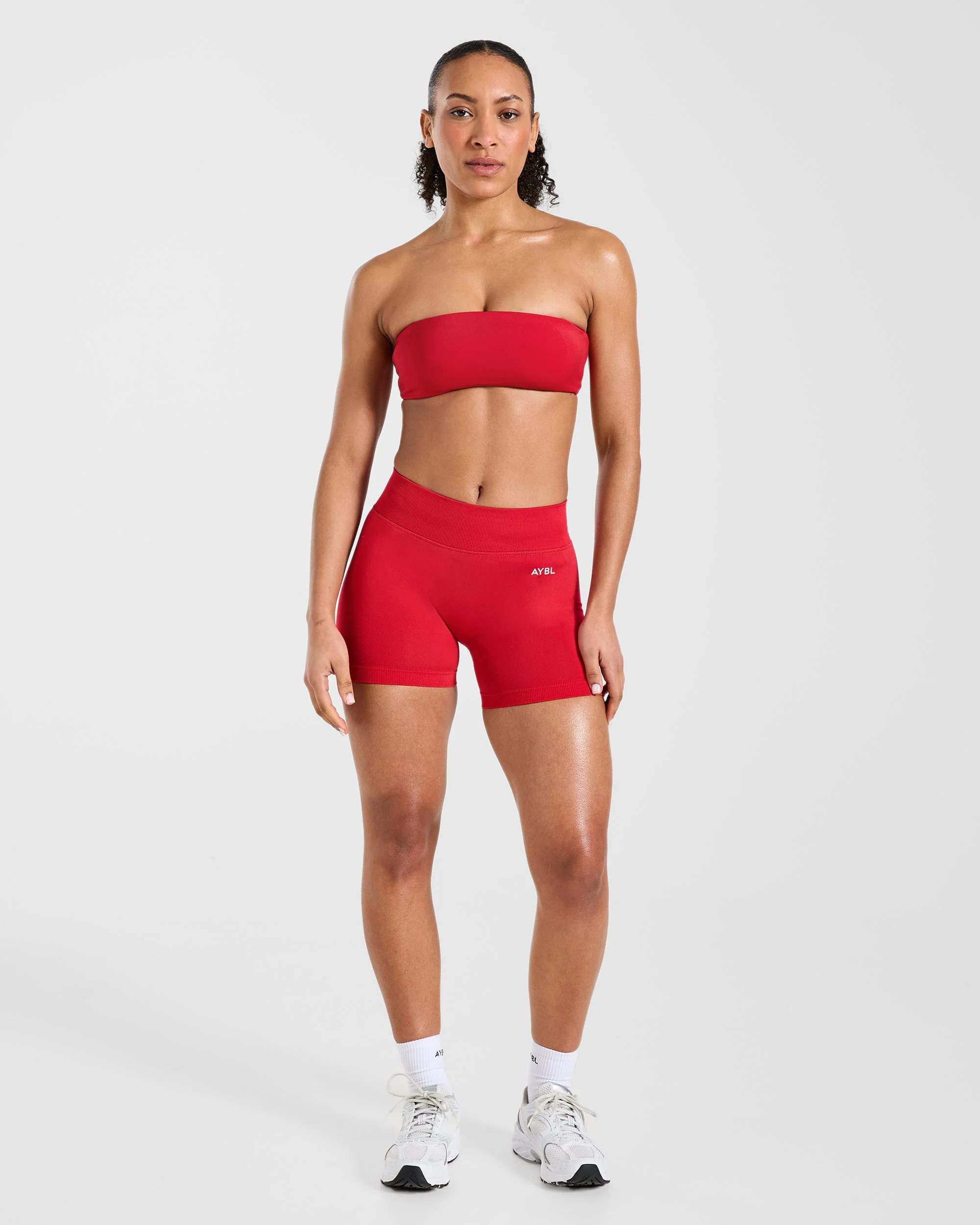 Essential Bandeau Sports Bra - Raspberry - Image 3