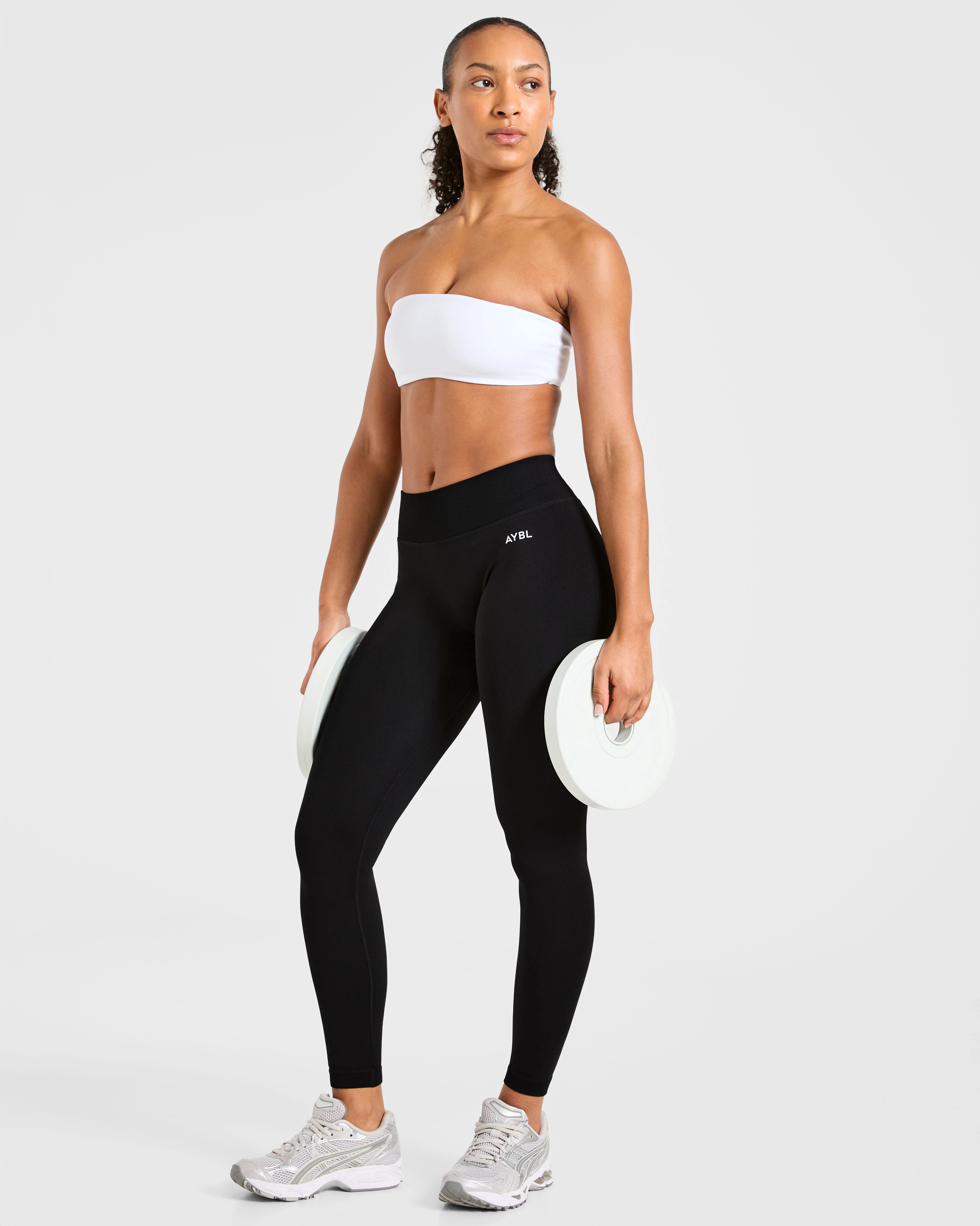 Essential Bandeau Sports Bra - White - Image 7
