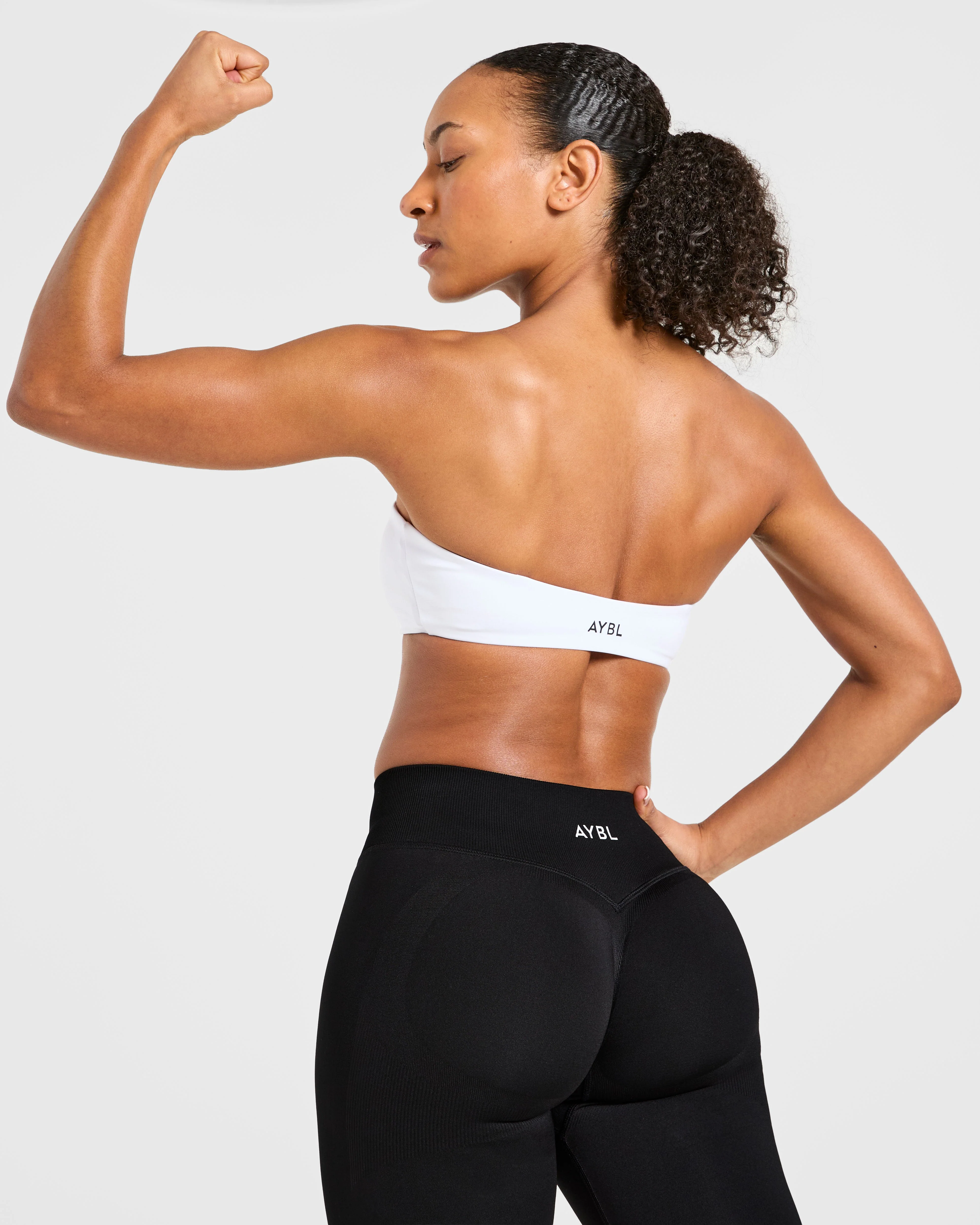 Essential Bandeau Sports Bra - White - Image 8