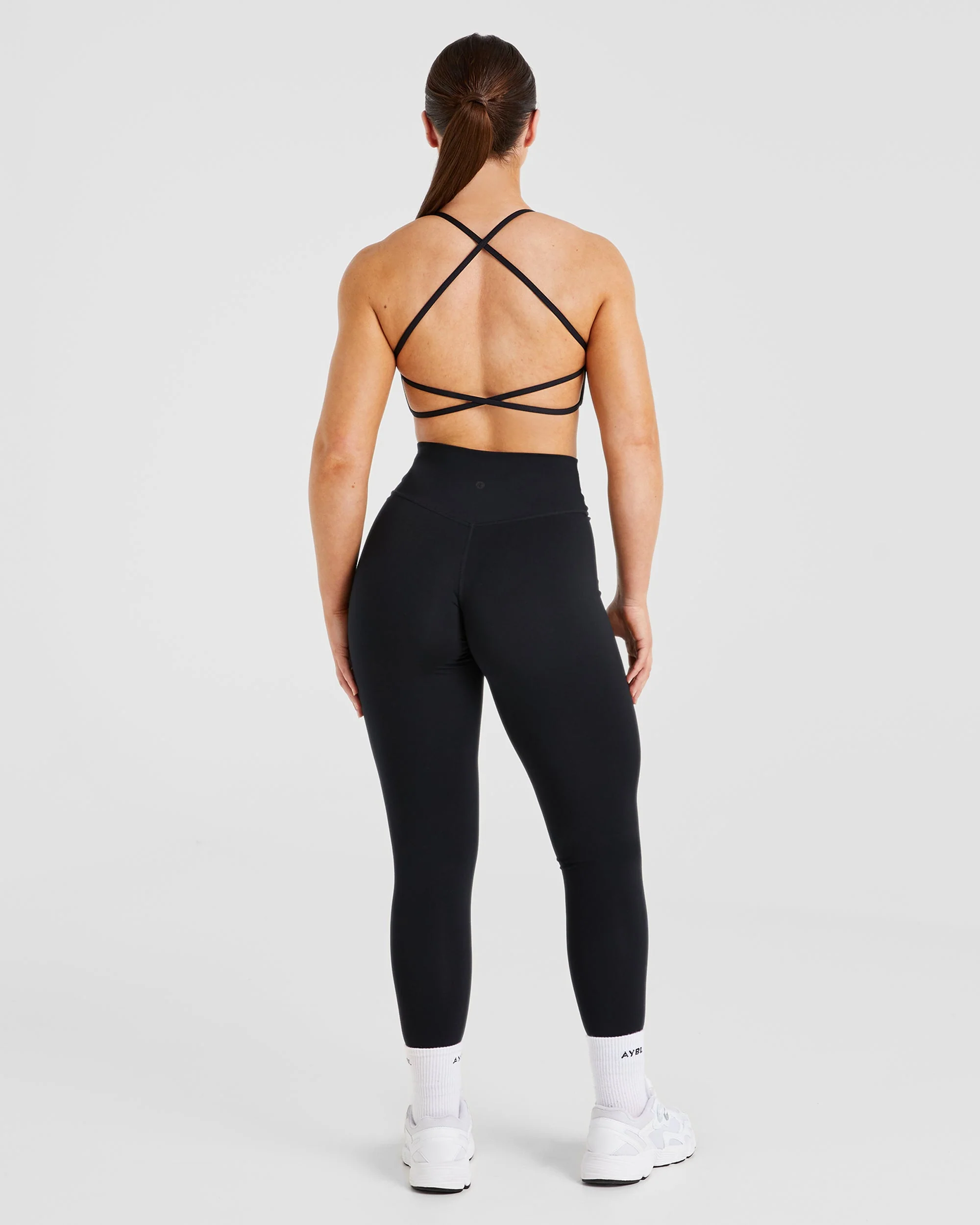 Essential Crossback Sports Bra - Black - Image 4